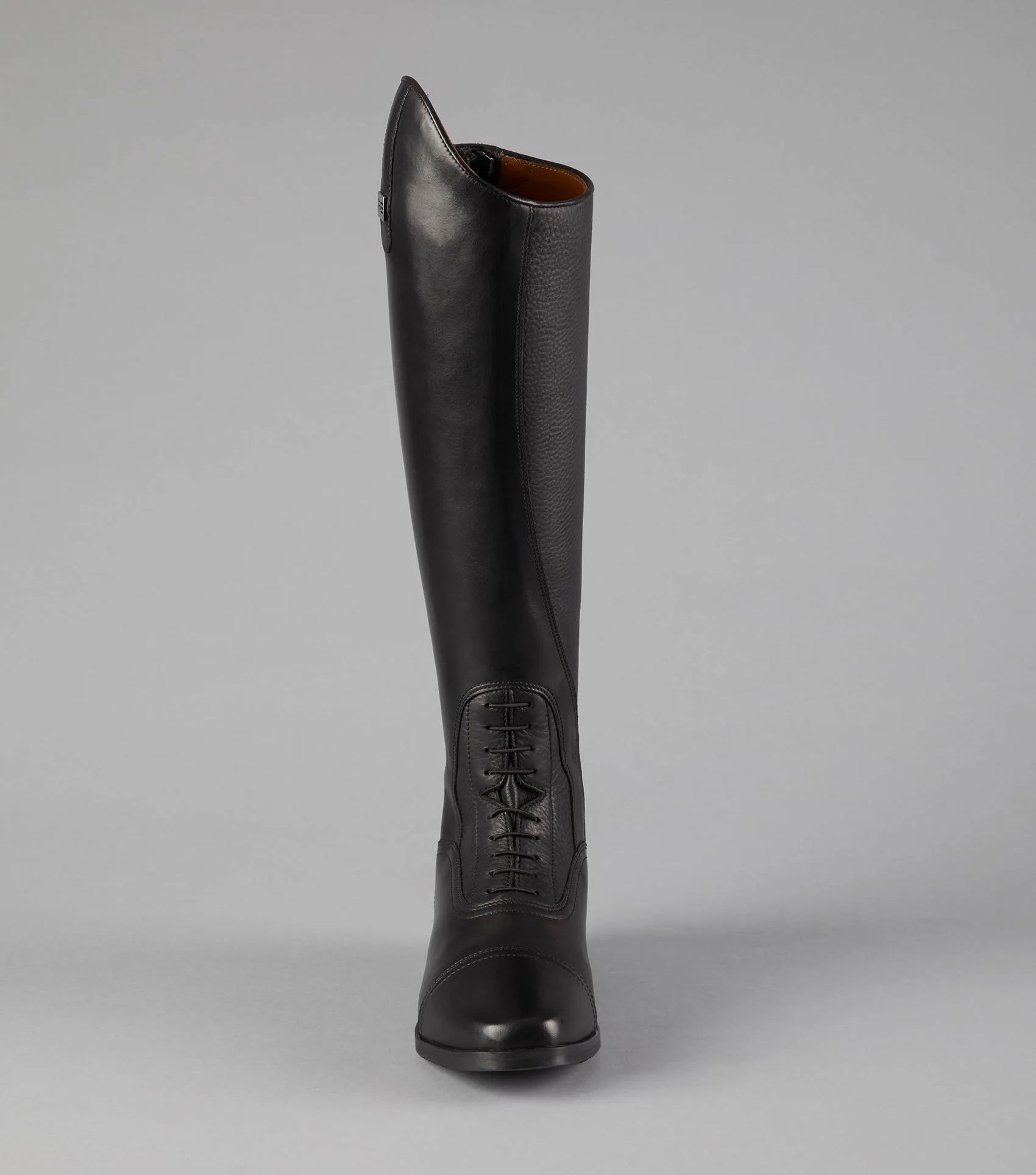 Silentio Mens Tall Leather Field Boot Black (Regular Calf)