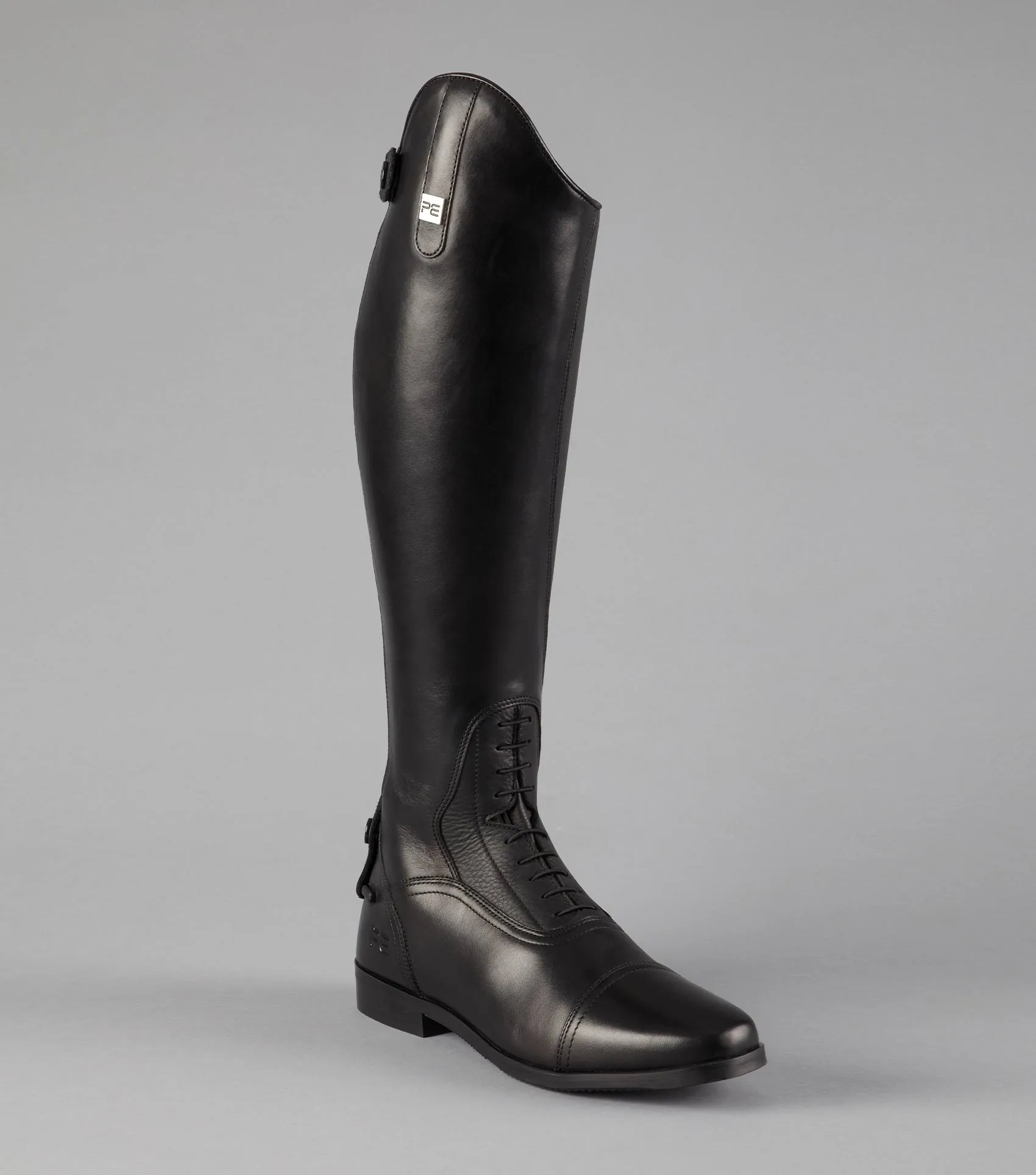 Silentio Mens Tall Leather Field Boot Black (Regular Calf)