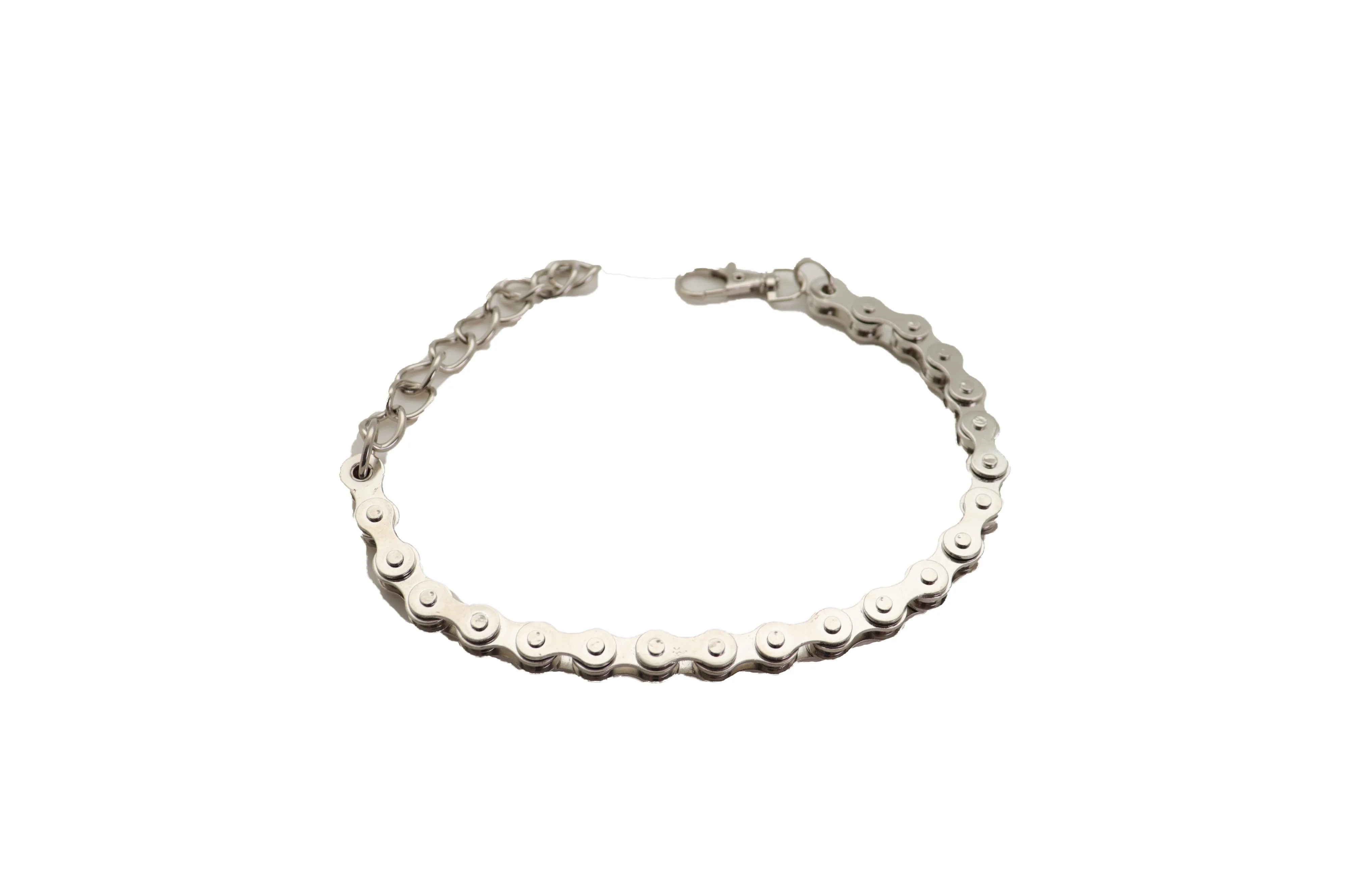 Silver Metal Chain Thick Motorcycle Links Western Boot Bracelet Charm Shoe