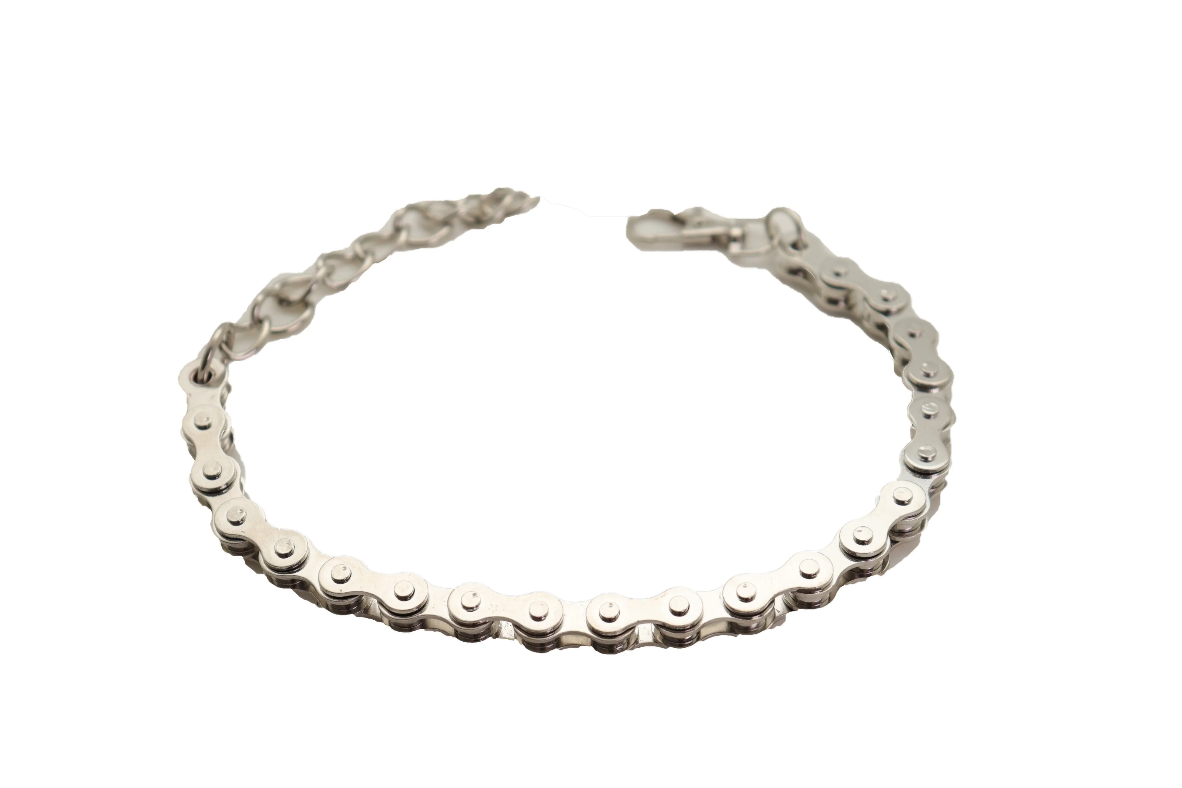 Silver Metal Chain Thick Motorcycle Links Western Boot Bracelet Charm Shoe