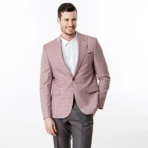 Slim Fit Blazer Burgundy And Cream