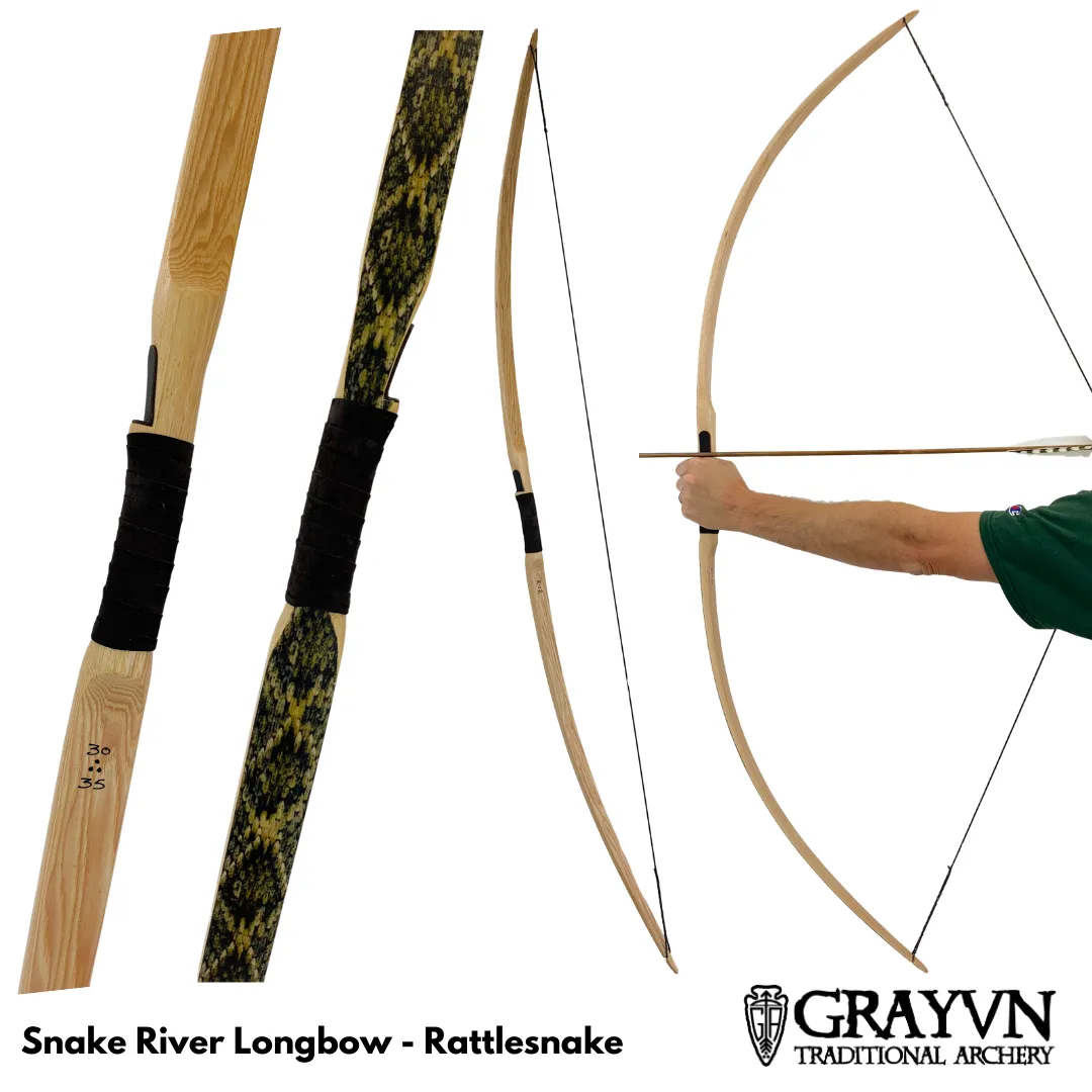 Snake River Longbow - Rattlesnake Skin