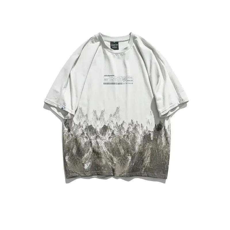 Snow Mountain Print T-shirt