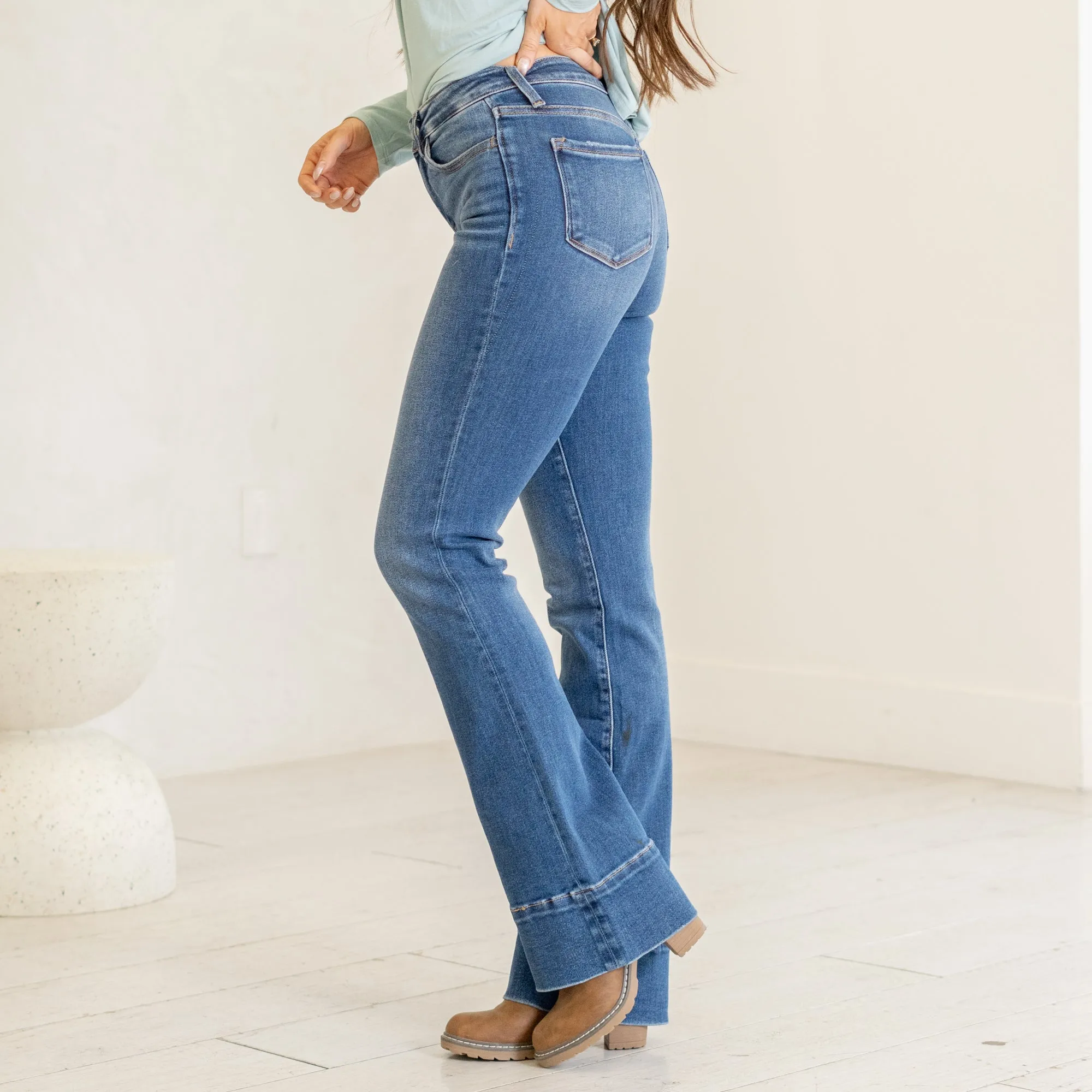 Snowdrop High Rise Trouser Hem Boot Cut