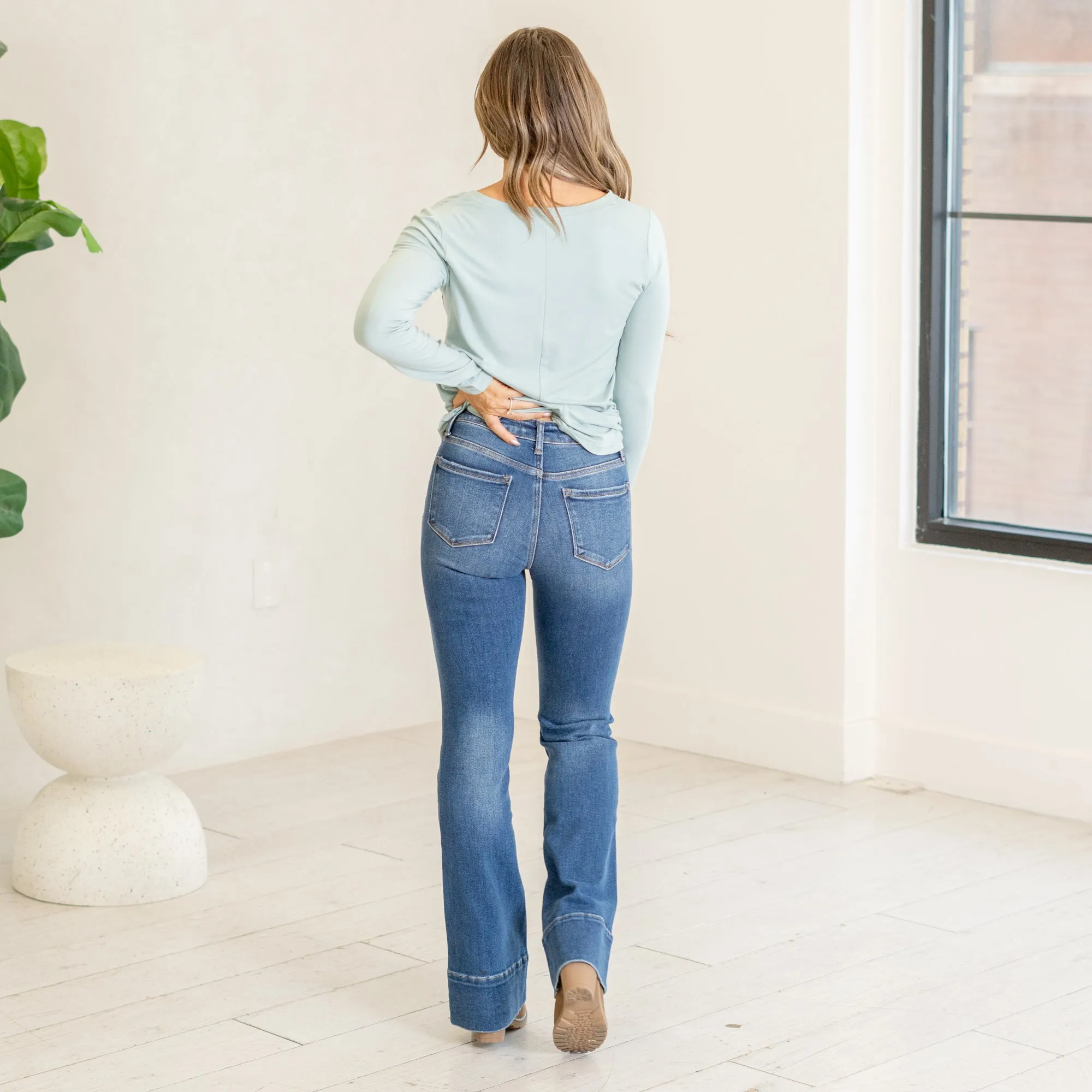 Snowdrop High Rise Trouser Hem Boot Cut