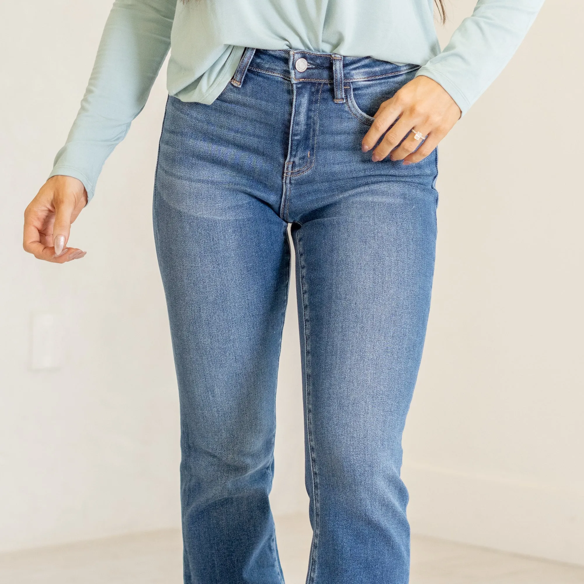 Snowdrop High Rise Trouser Hem Boot Cut