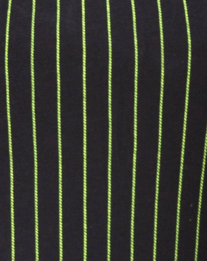 Solemo Bodice in Neon Pinstripe