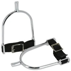 Square Tip Horse Riding Spurs   Straps - 20 mm
