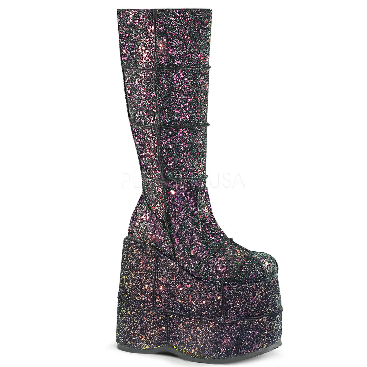 STACK-301G  Black Multi Glitter