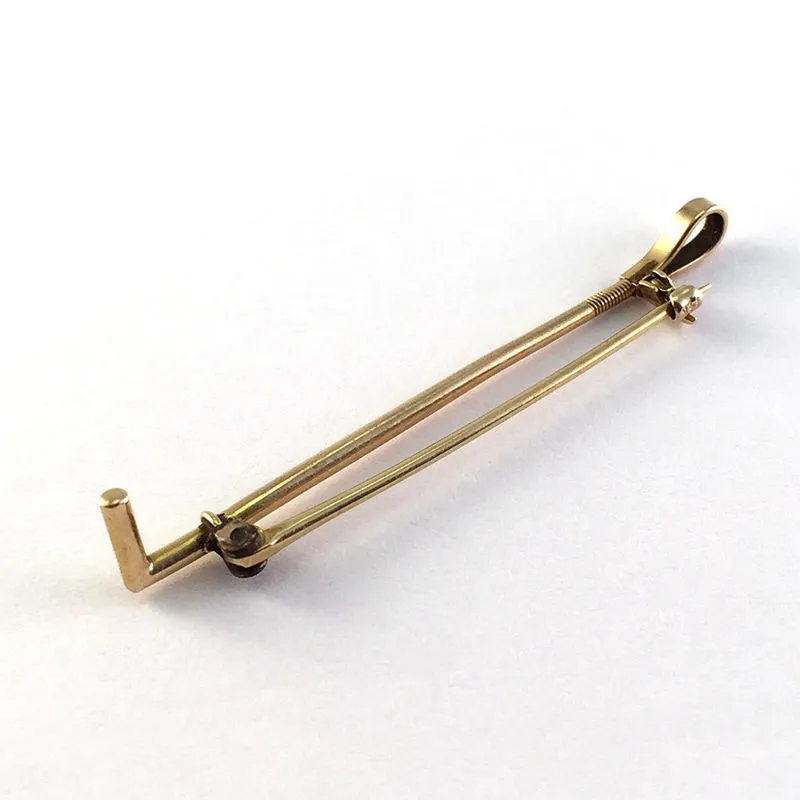 Stock Pin Modern Hunt Whip Form 14 kt
