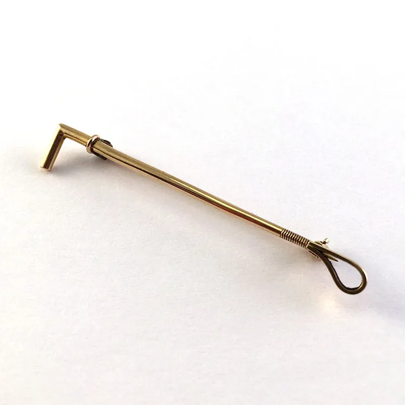 Stock Pin Modern Hunt Whip Form 14 kt