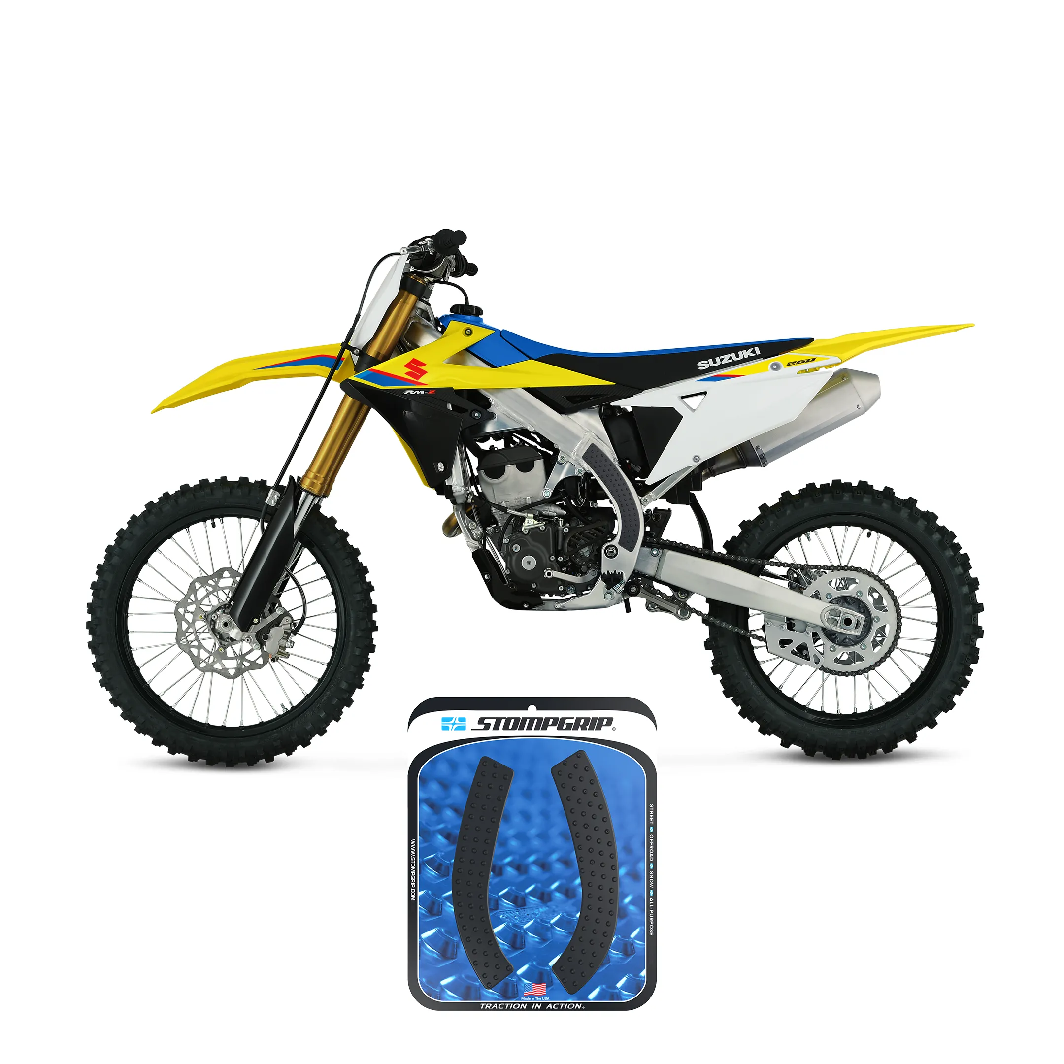 Stompgrip - Suzuki RM-Z250 19-25 Dirt Bike Frame Grips (0004-1)