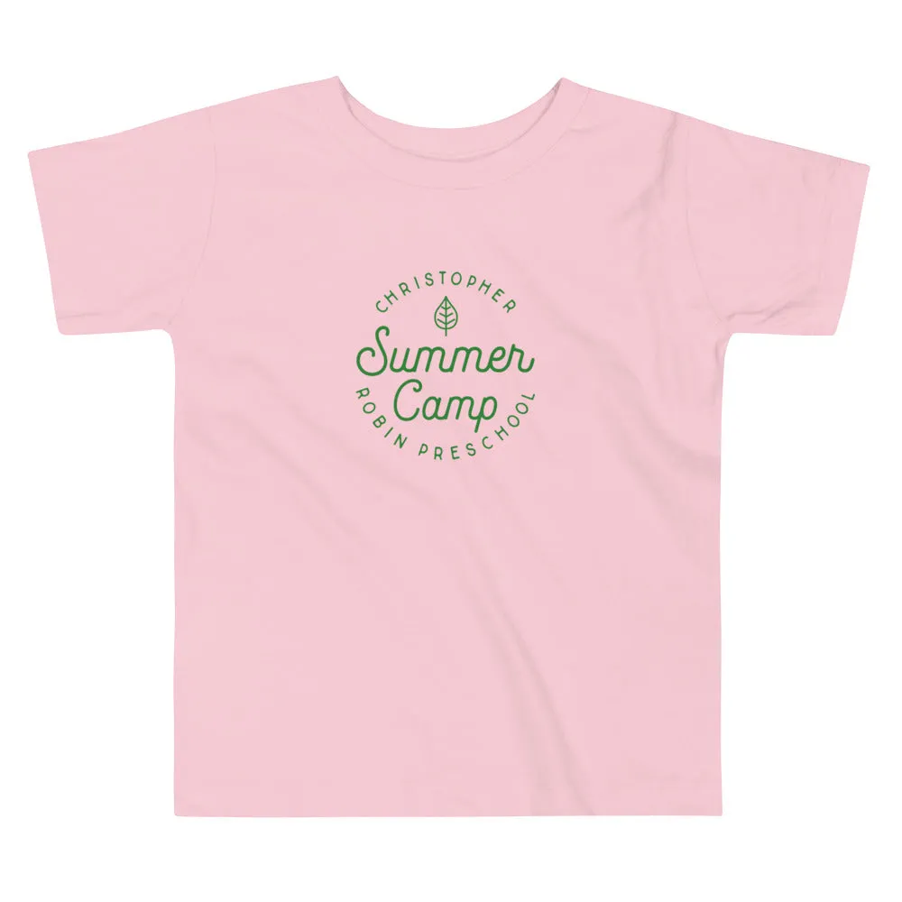 Summer Camp Toddler Short Sleeve Tee, Green Logo