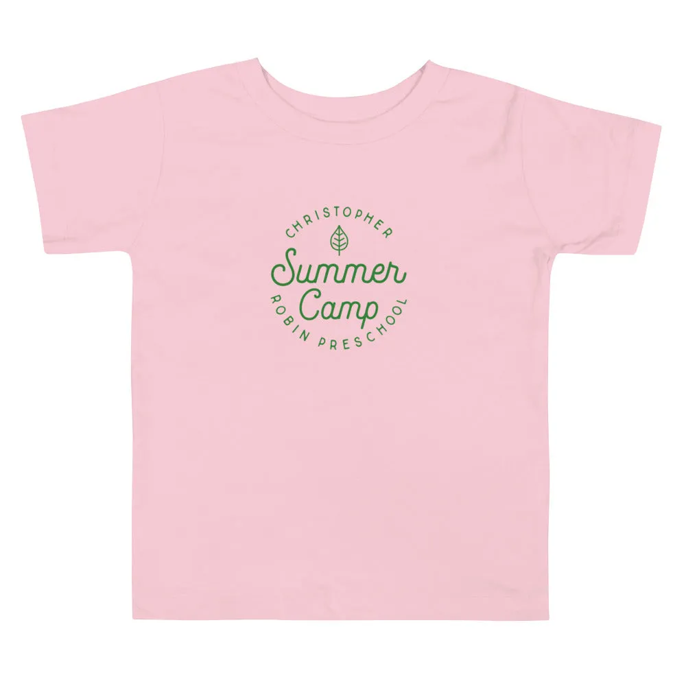 Summer Camp Toddler Short Sleeve Tee, Green Logo