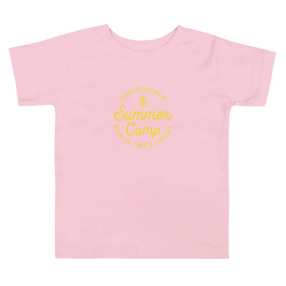 Summer Camp Toddler Short Sleeve Tee, Yellow Logo