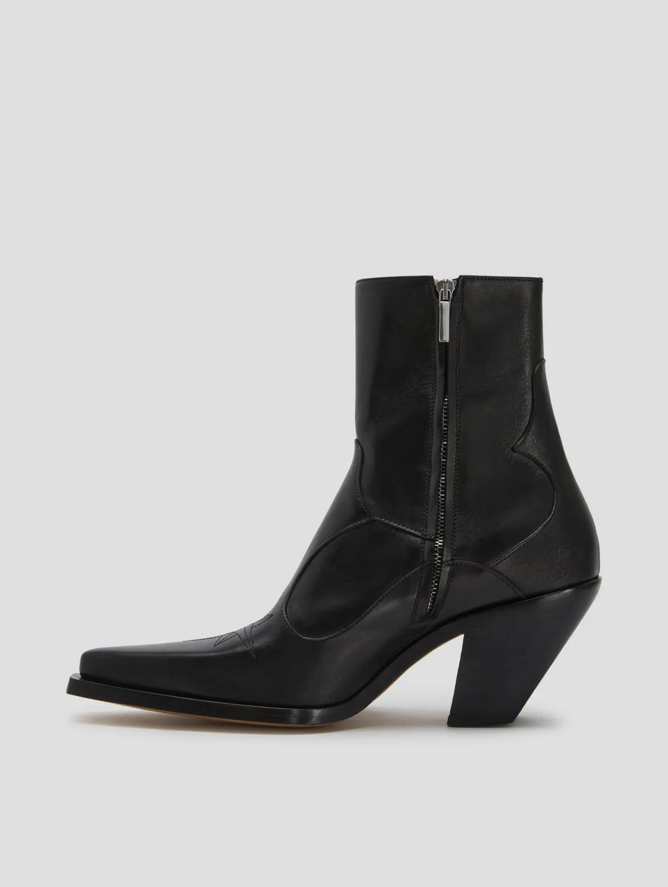 TABOR 70MM ANKLE BOOT IN BLACK CALFSKIN