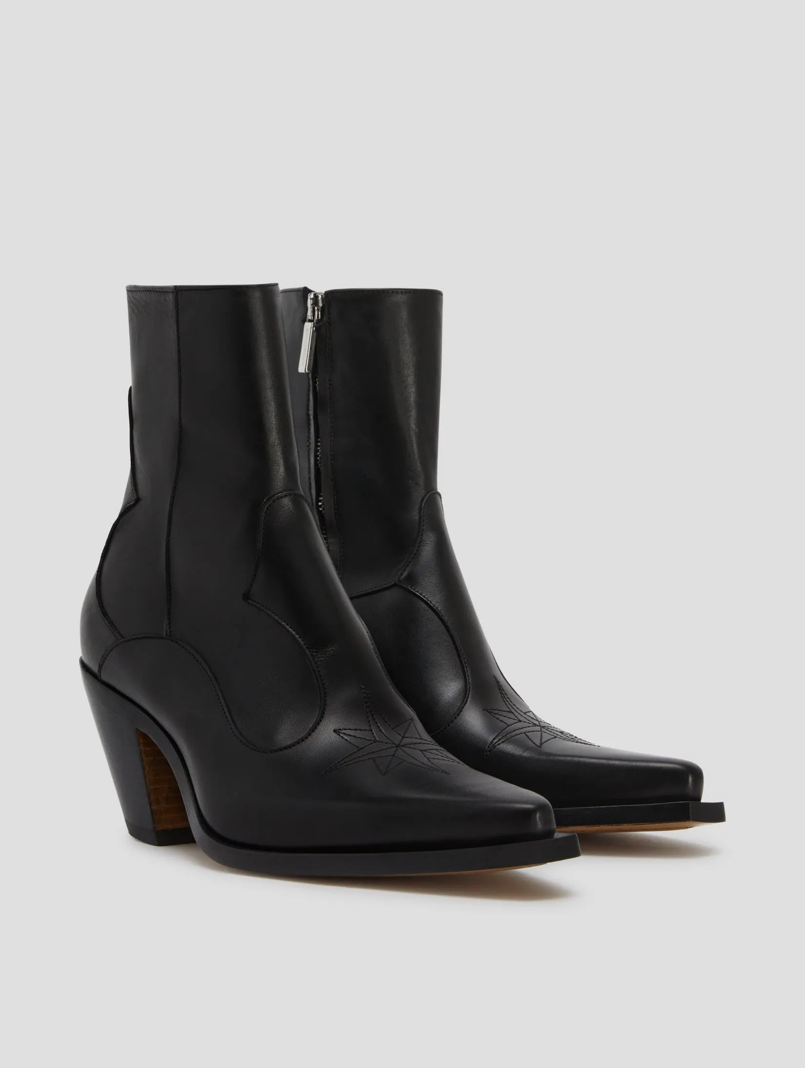 TABOR 70MM ANKLE BOOT IN BLACK CALFSKIN