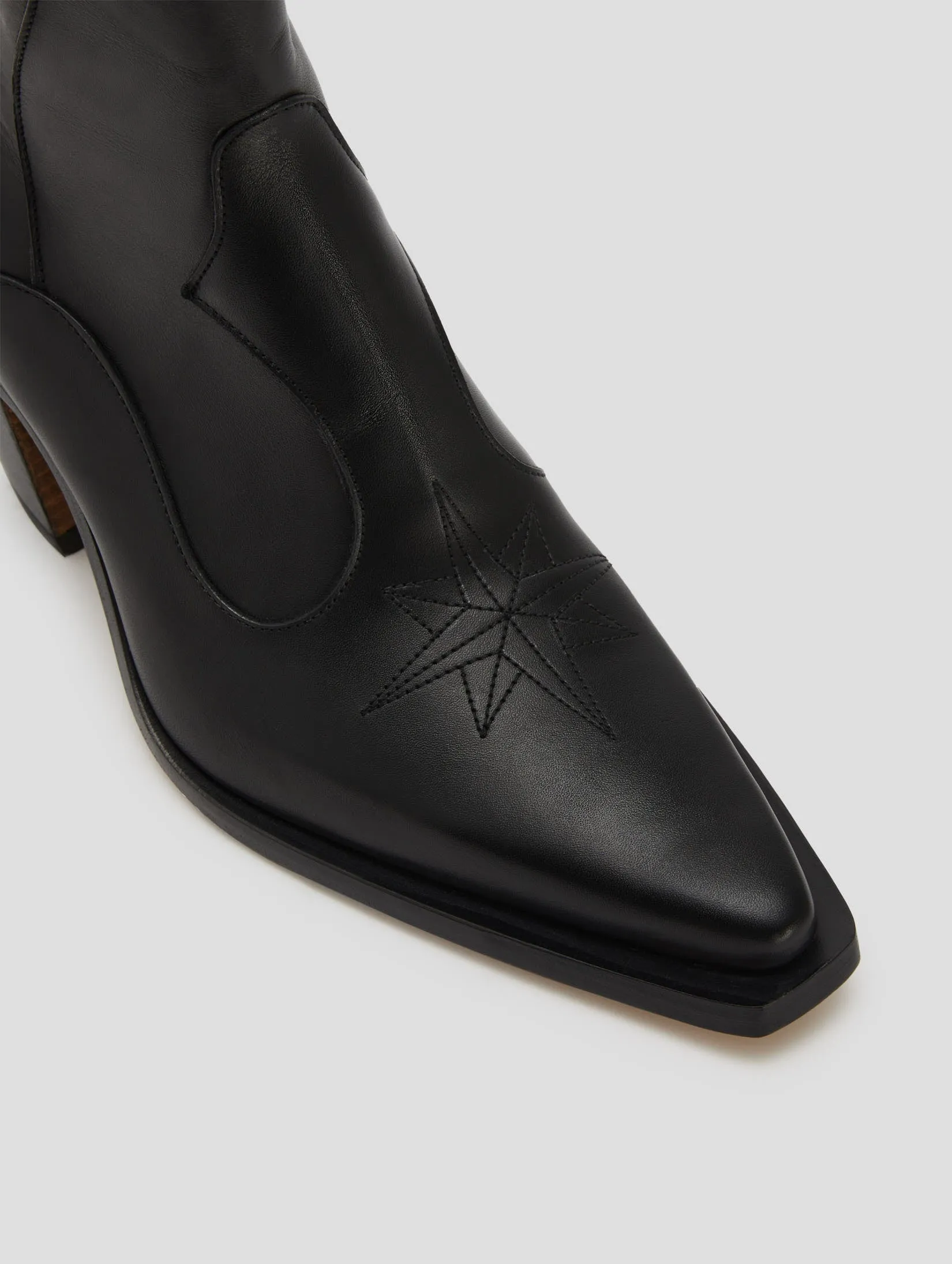 TABOR 70MM ANKLE BOOT IN BLACK CALFSKIN
