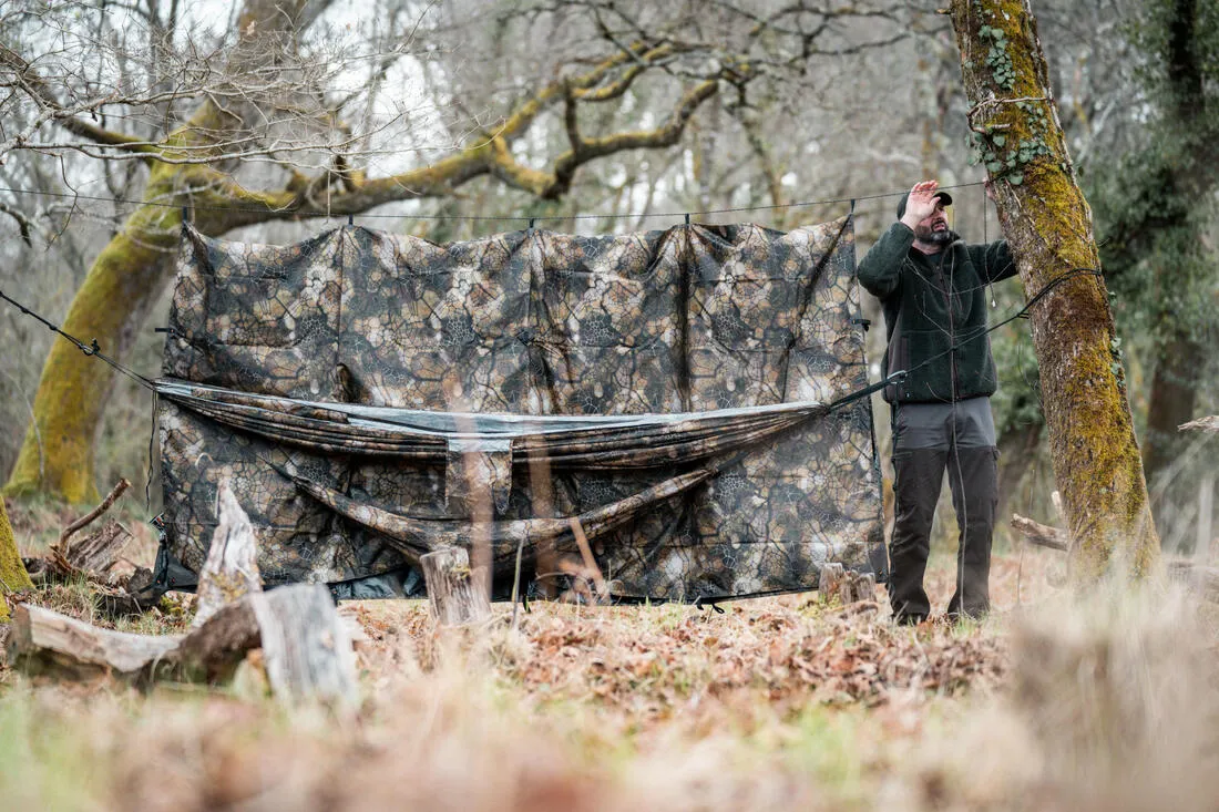 Tarp bushcraft 2,95x2,8 m imperméable camouflage furtiv