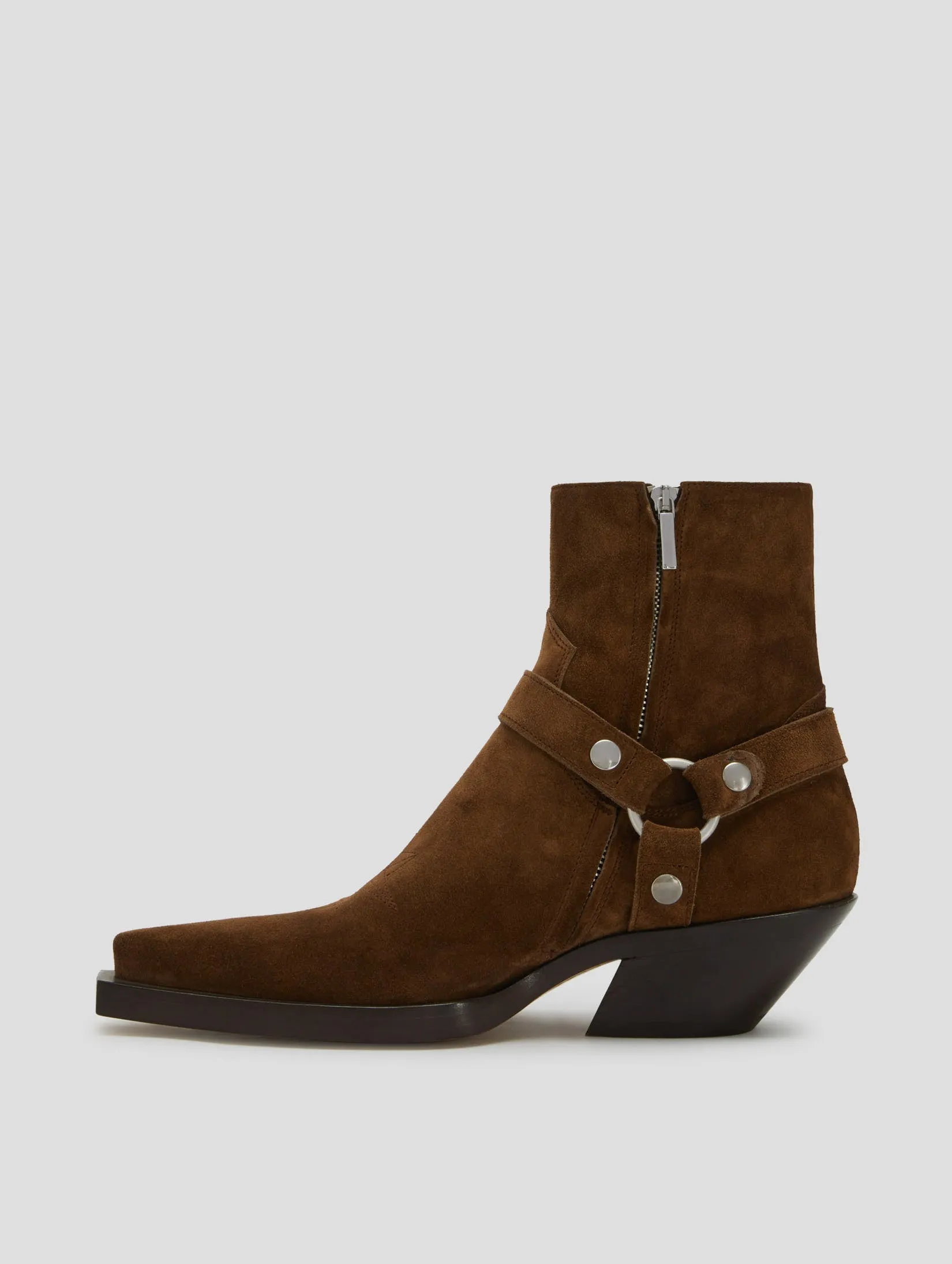 TERENCE HARNESS WESTERN BOOT IN ROCK SUEDE