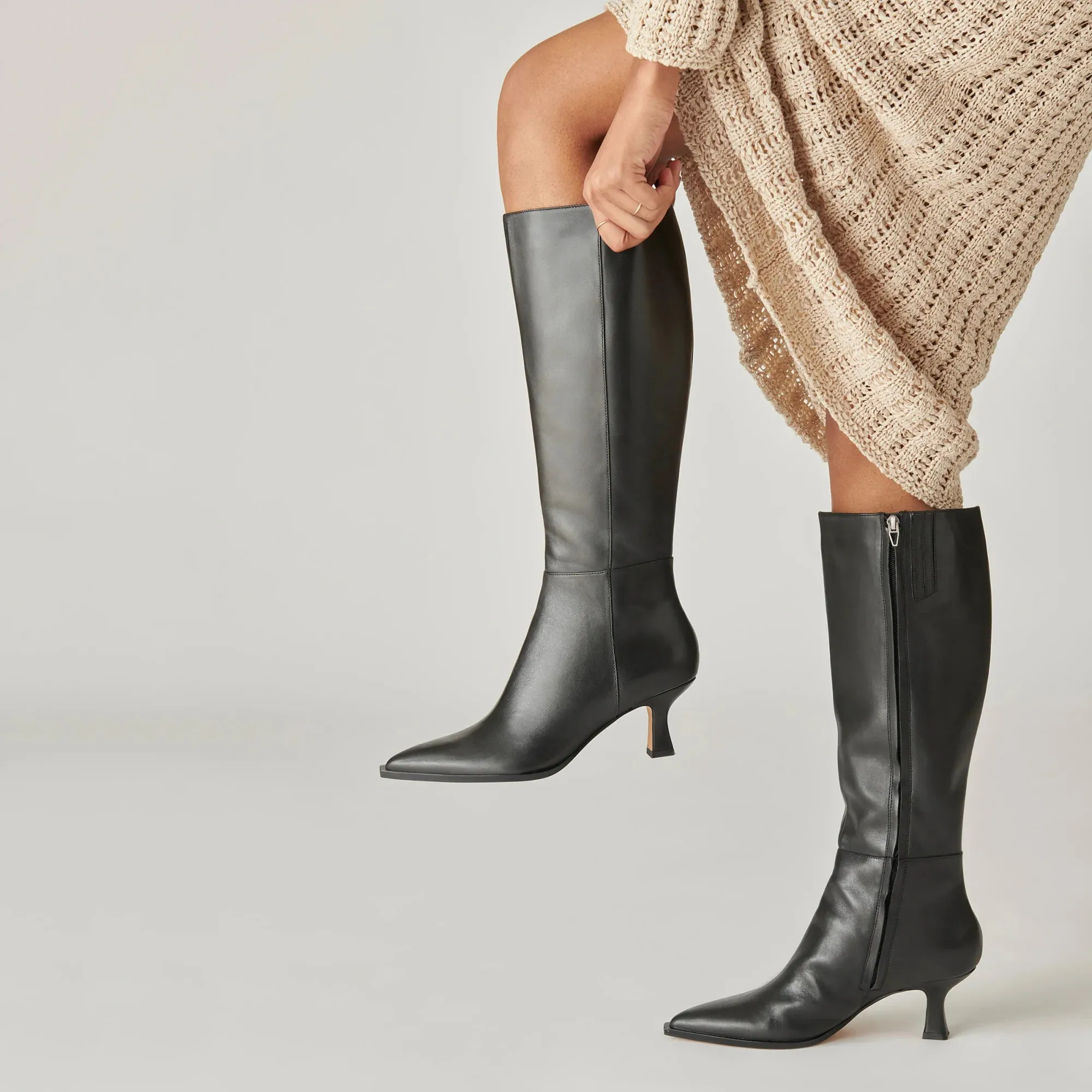 The Auggie Boots by Dolce Vita - Black Leather