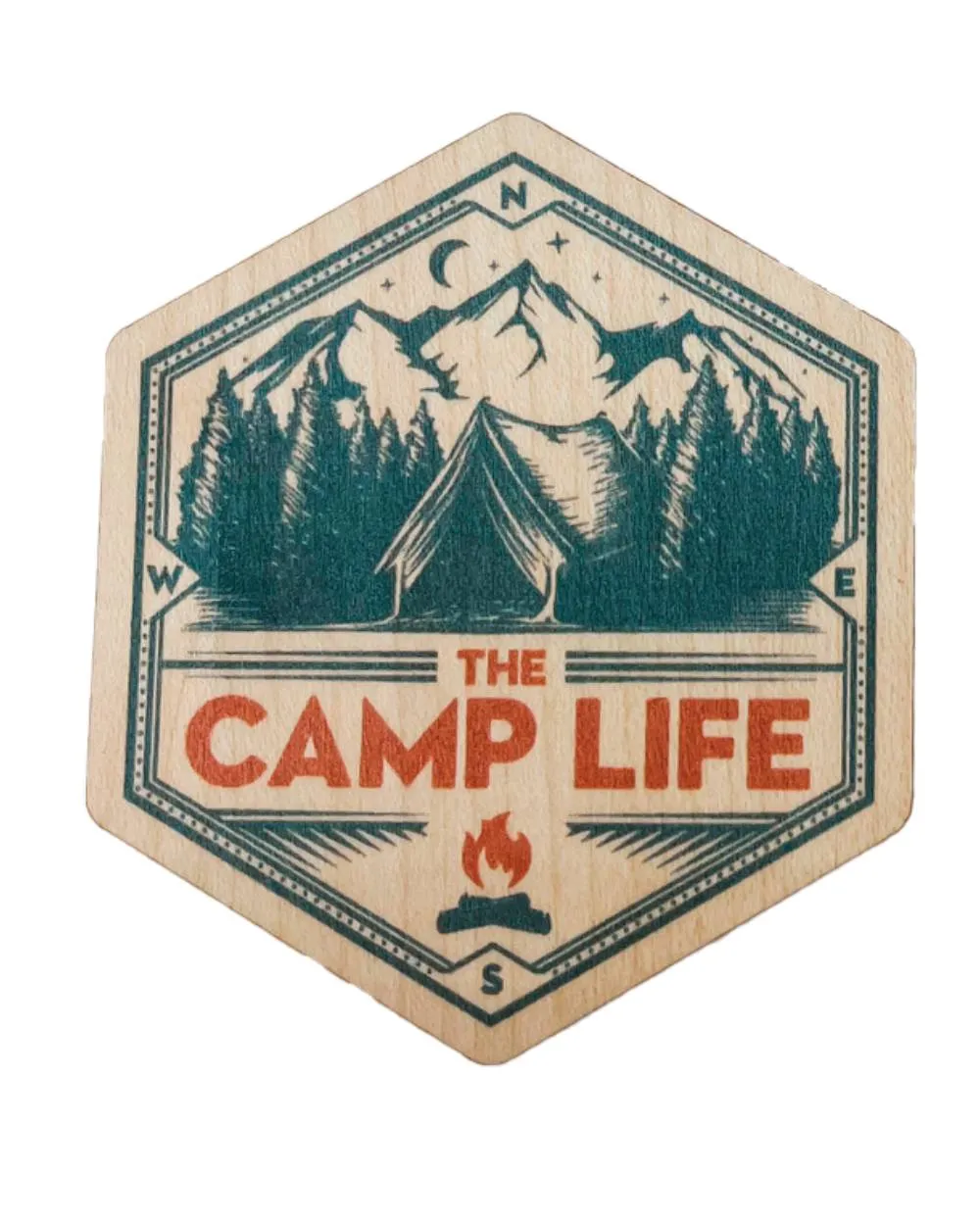 The Camp Life Wood Sticker - Dust City