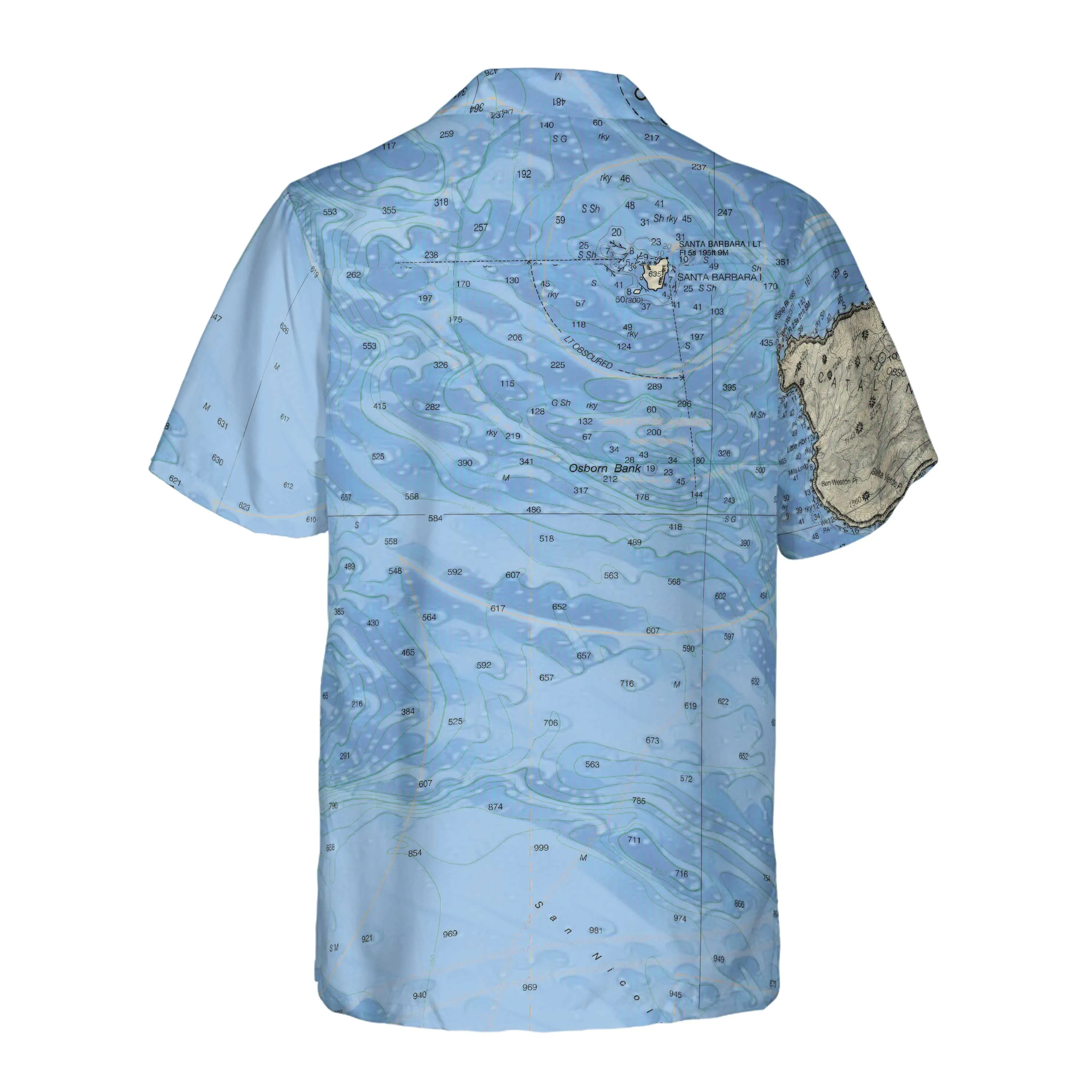 The Santa Catalina Island Blue Seas Coconut Button Camp Shirt