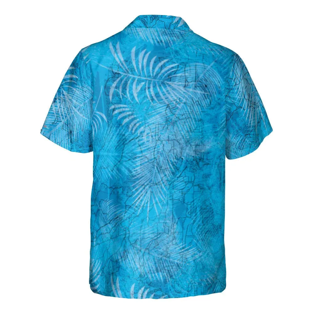 The Seattle and Bainbridge Area Blue Flowers Pocket Shirt
