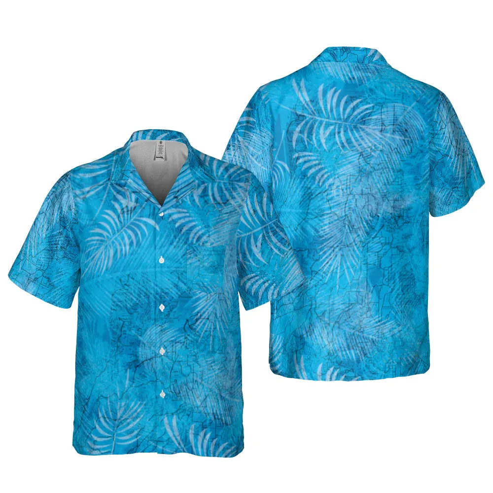 The Seattle and Bainbridge Area Blue Flowers Pocket Shirt