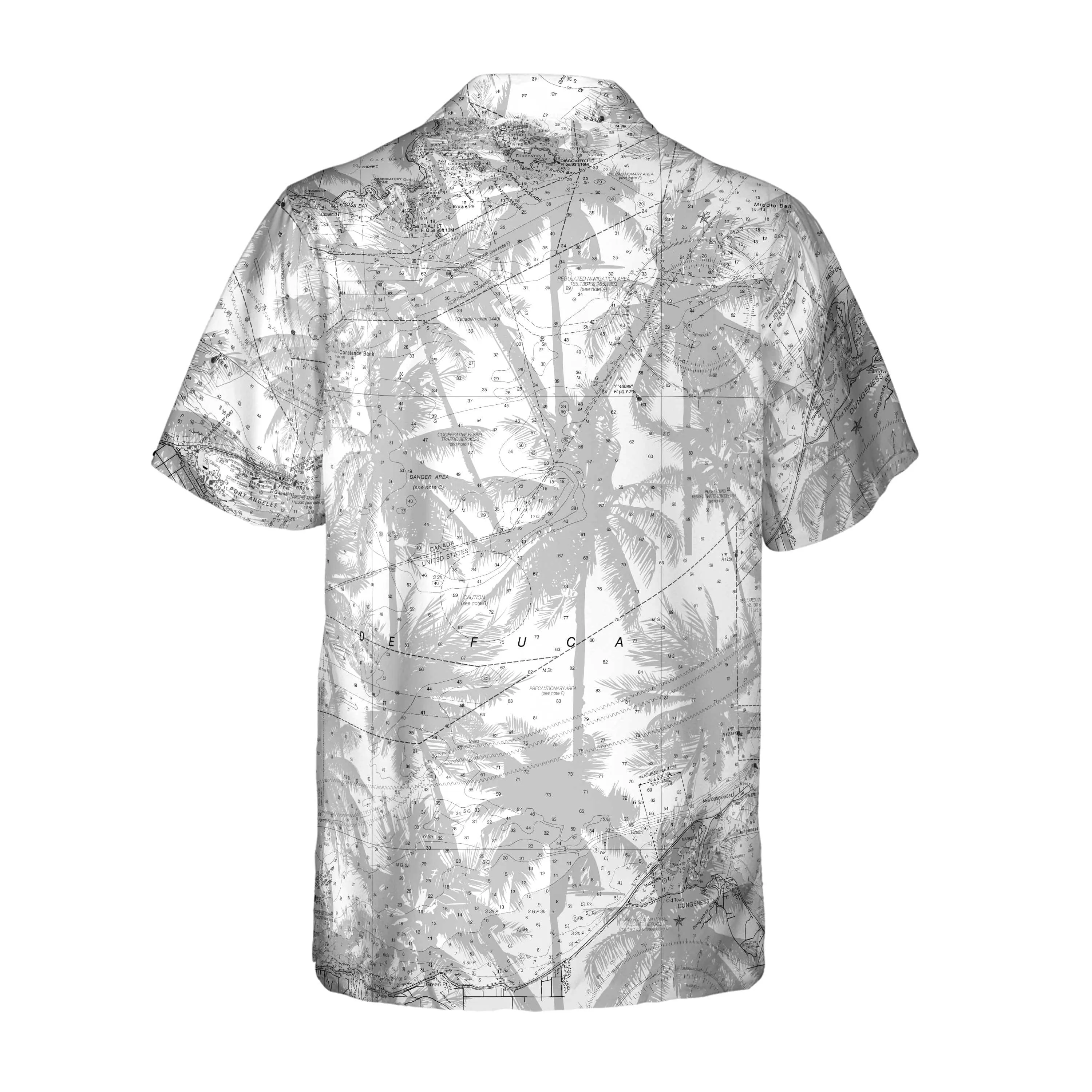 The Strait of Juan De Fuca Palms Camp Shirt