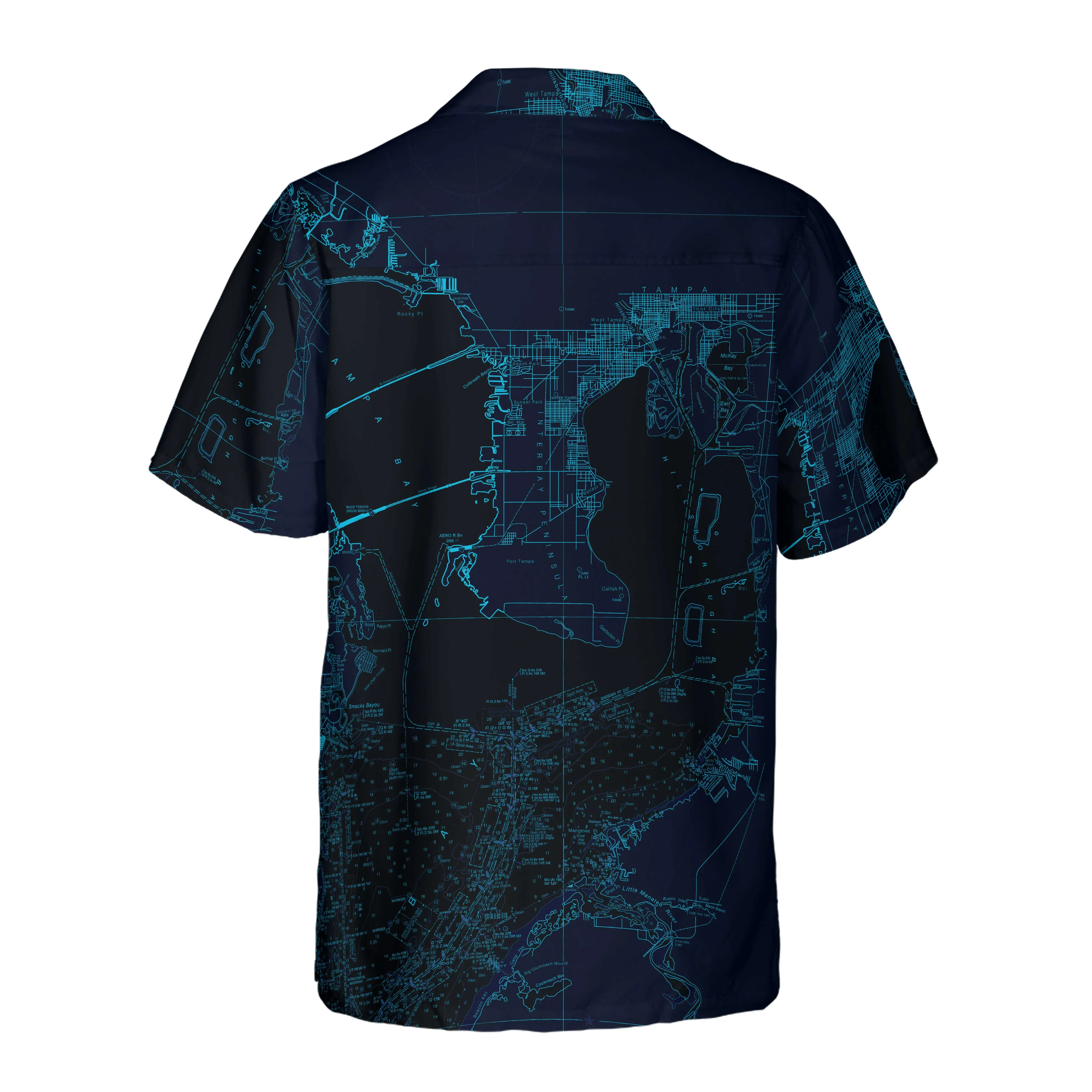 The Tampa Bay by Starlight Coconut Button Camp Shirt