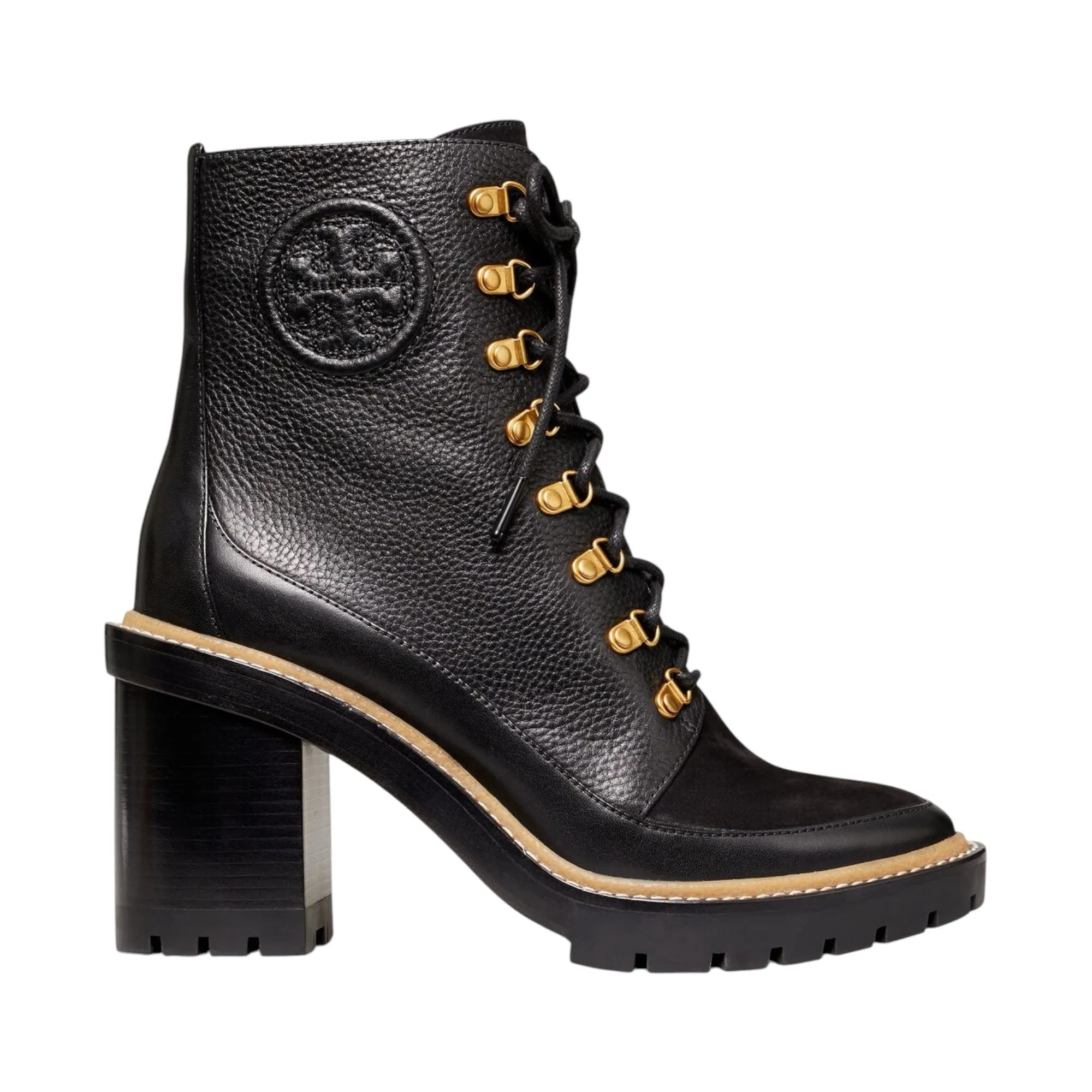 Tory Burch Shoes, Black Miller Lug-Sole Boots (size 9)