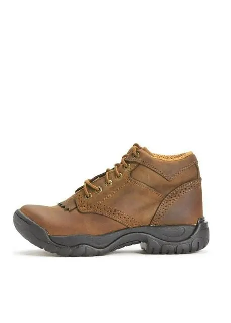 Twisted X Womens All Round Lace Up Boots Distressed Saddle