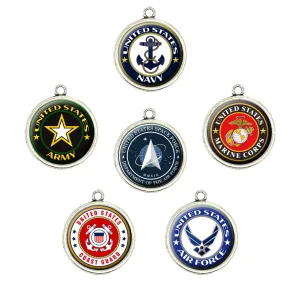 US Military Cabochon Charms
