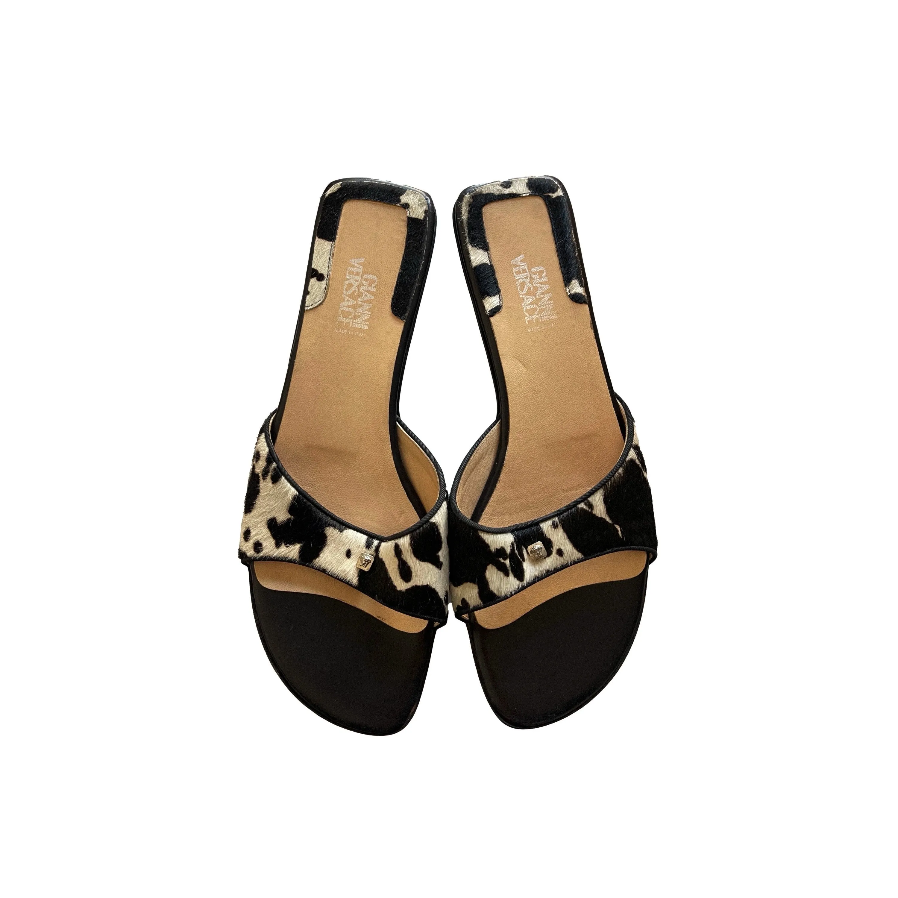 Versace Cow Calf Hair Sandals