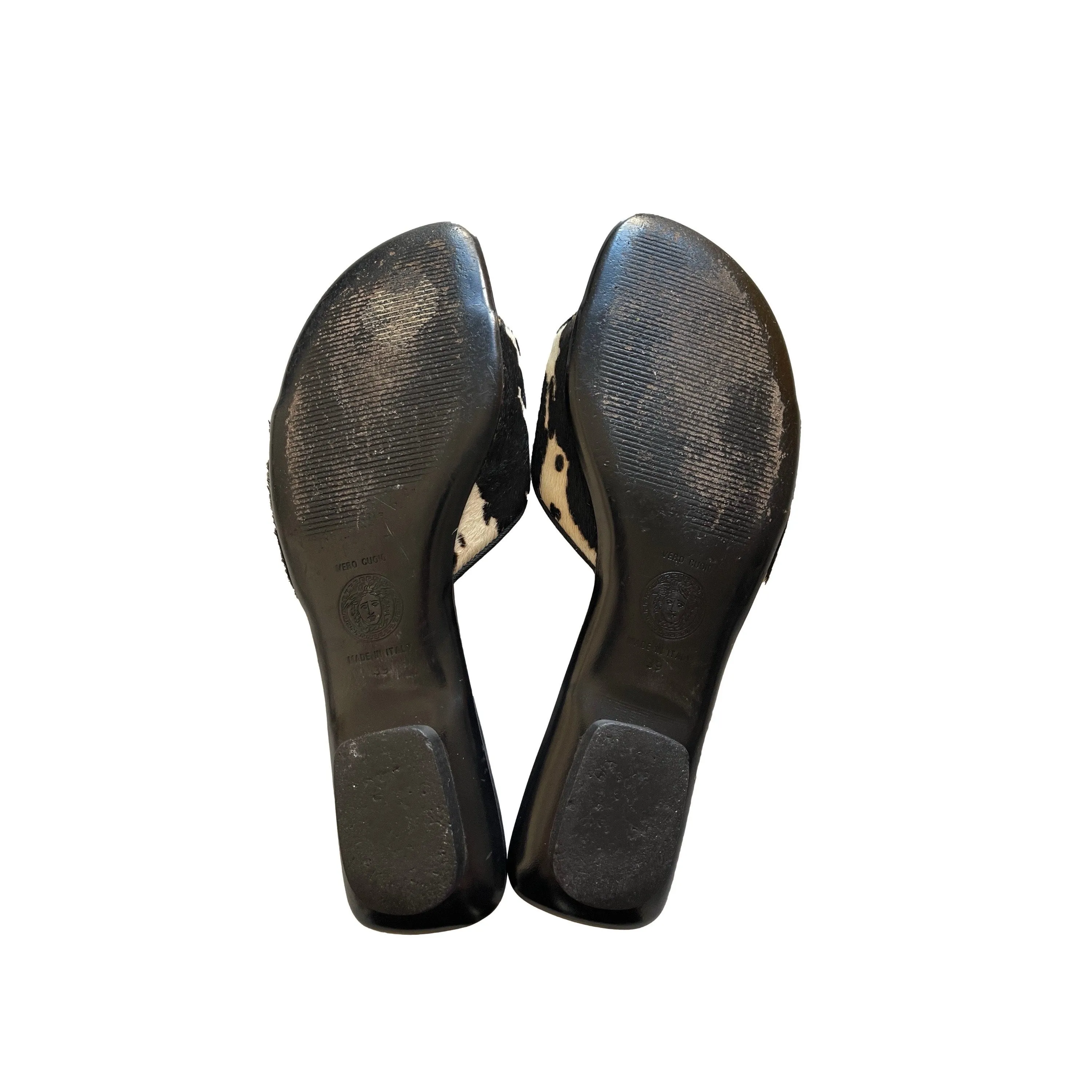 Versace Cow Calf Hair Sandals