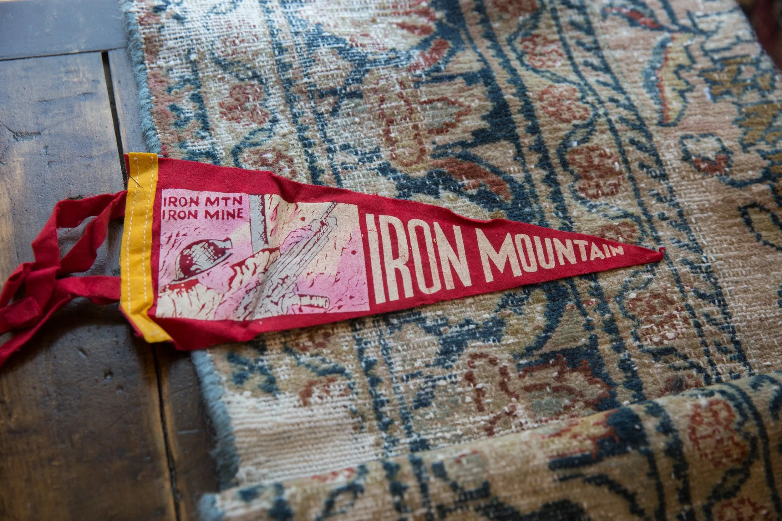 Vintage Iron Mountain Felt Flag