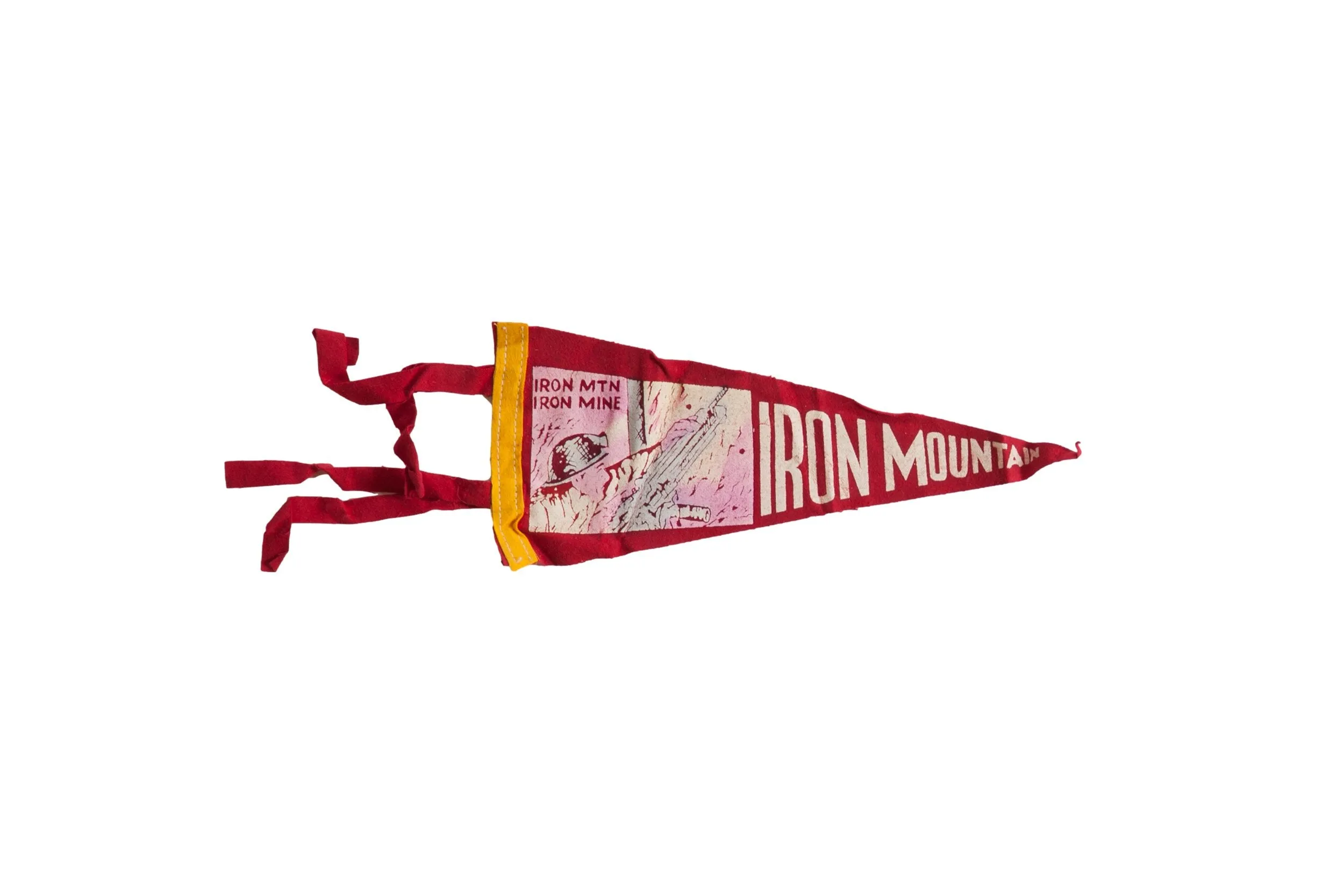 Vintage Iron Mountain Felt Flag