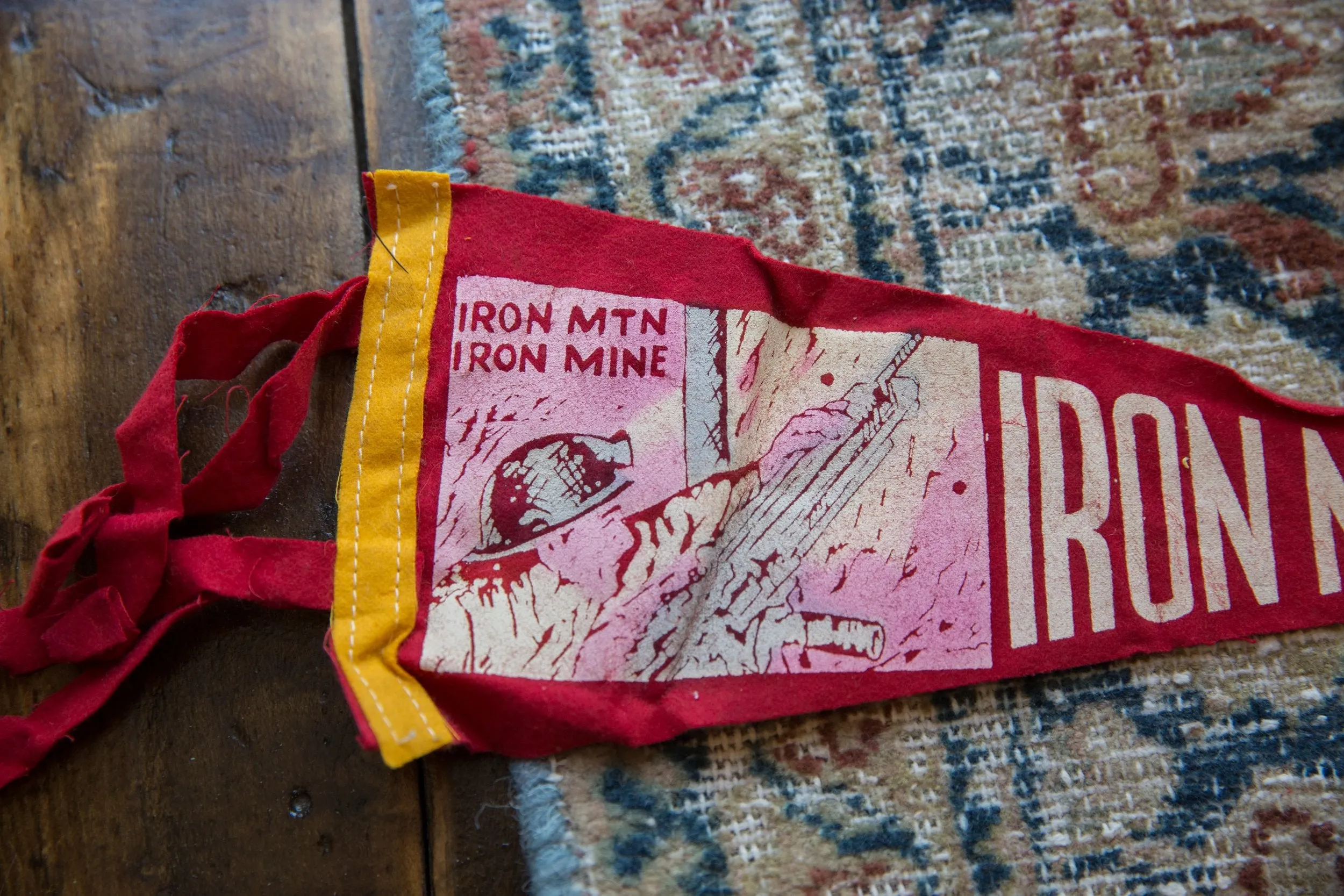 Vintage Iron Mountain Felt Flag