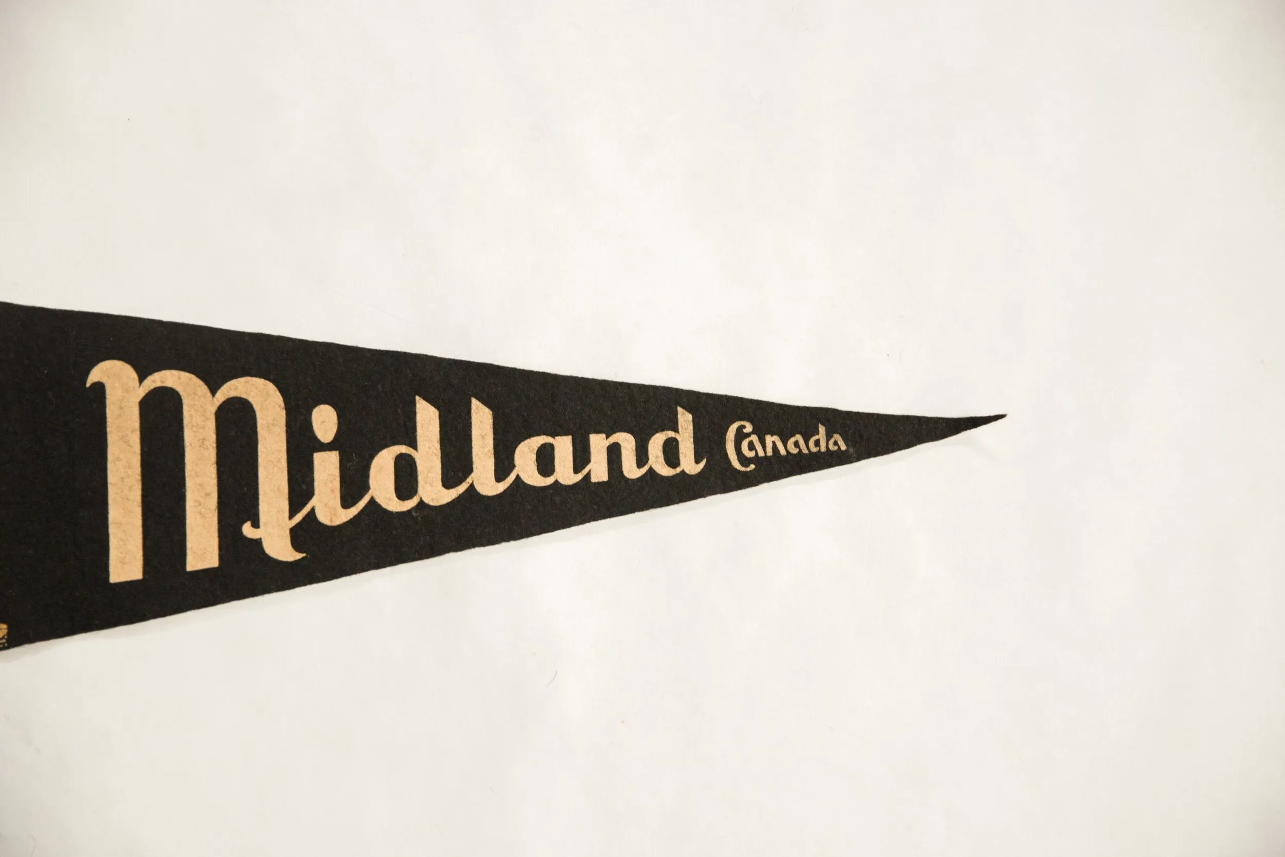 Vintage Midland Canada Felt Flag