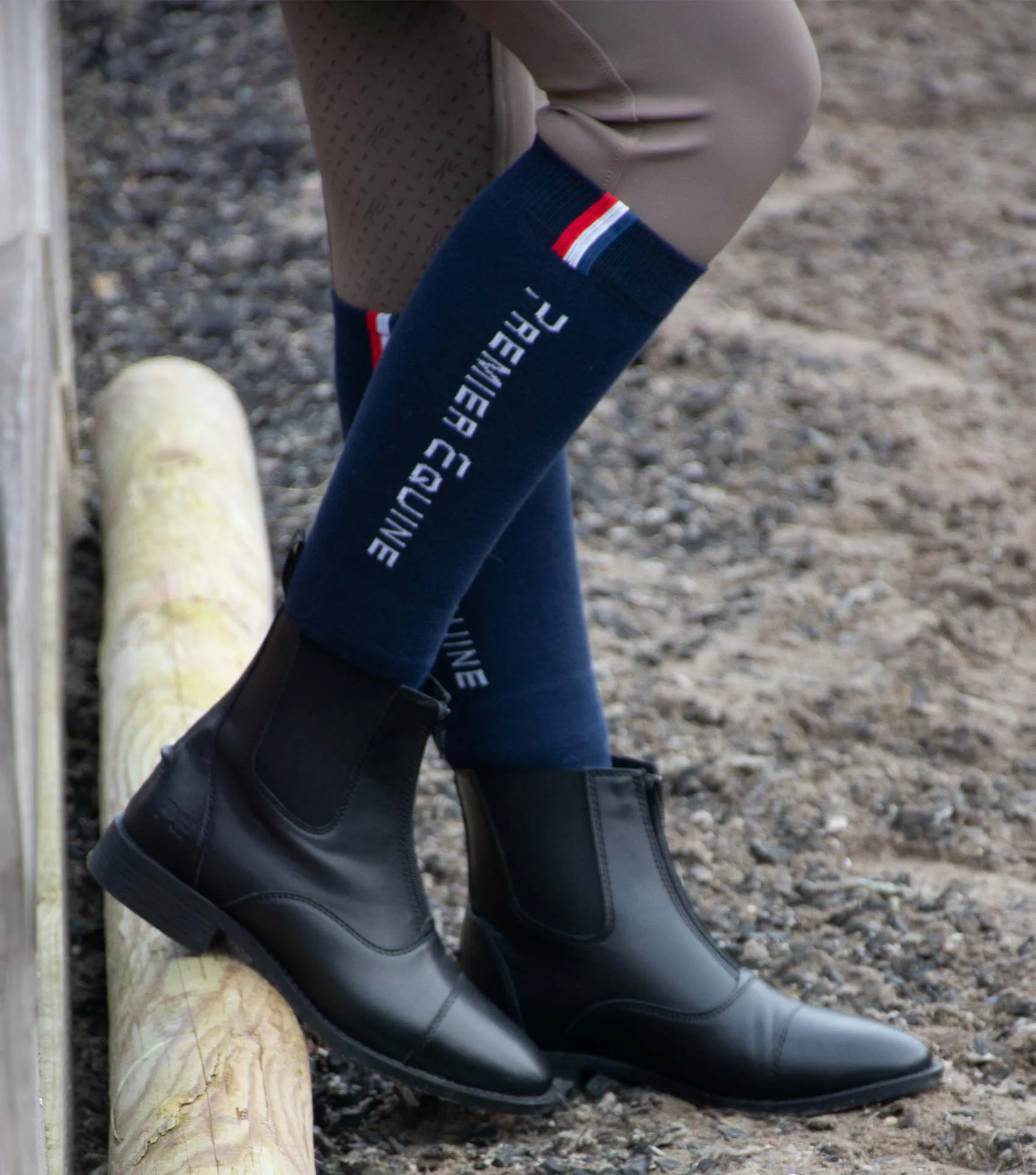 Volens Synthetic Paddock Boots Black