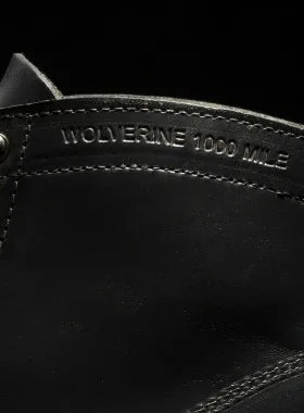 Wolverine - 1000 Mile - Plain Toe Original Boot - Black