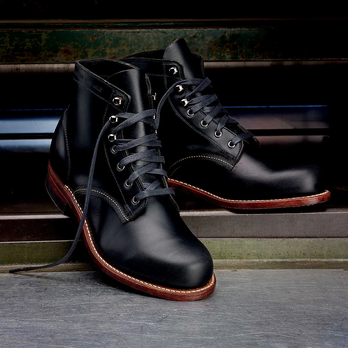 Wolverine - 1000 Mile - Plain Toe Original Boot - Black