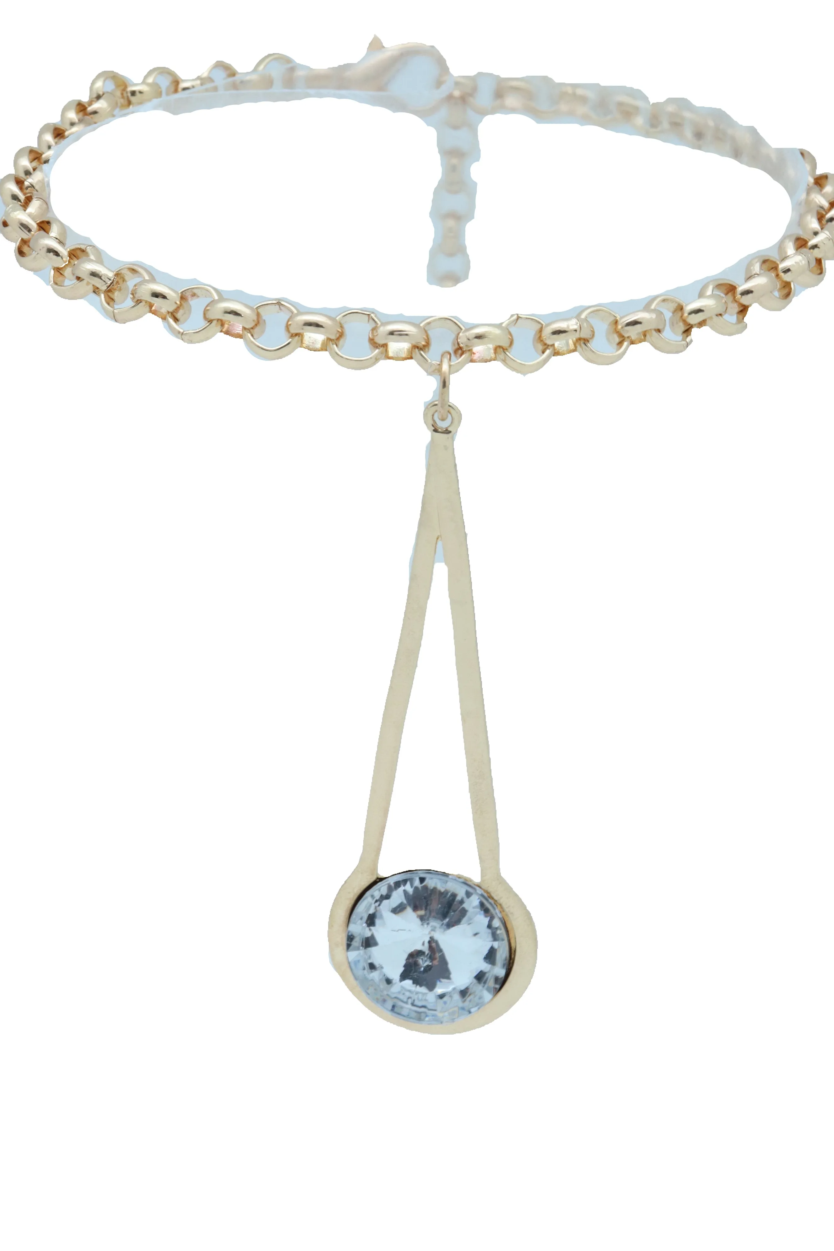 Women Gold Metal Western Boot Chain Bracelet Anklet Shoe Fancy Drop Bling Charm Adjustable One Size