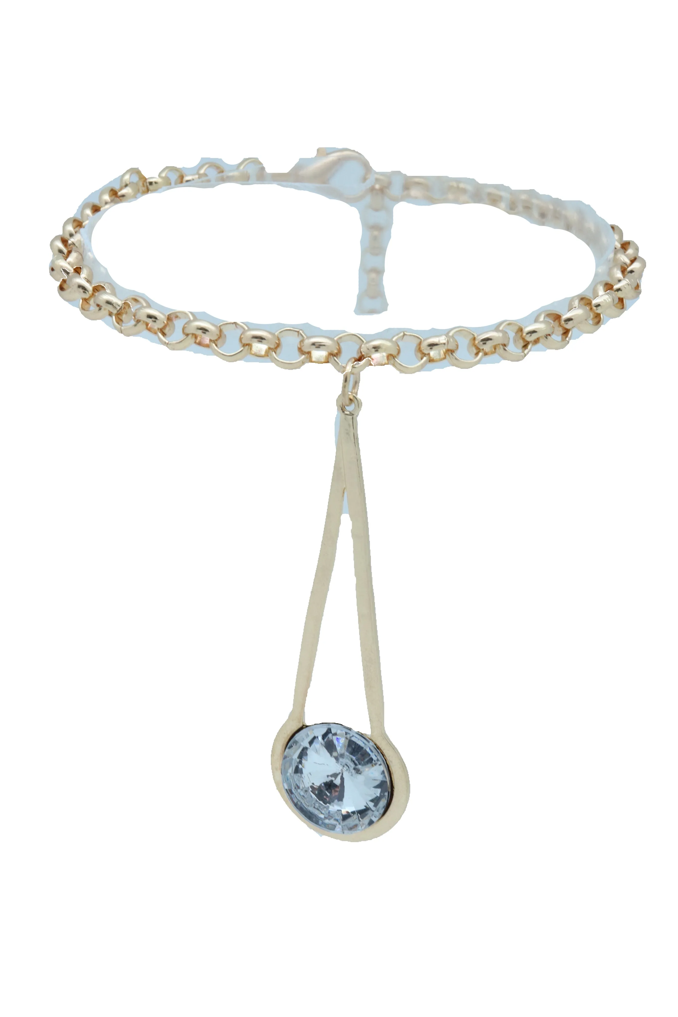 Women Gold Metal Western Boot Chain Bracelet Anklet Shoe Fancy Drop Bling Charm Adjustable One Size