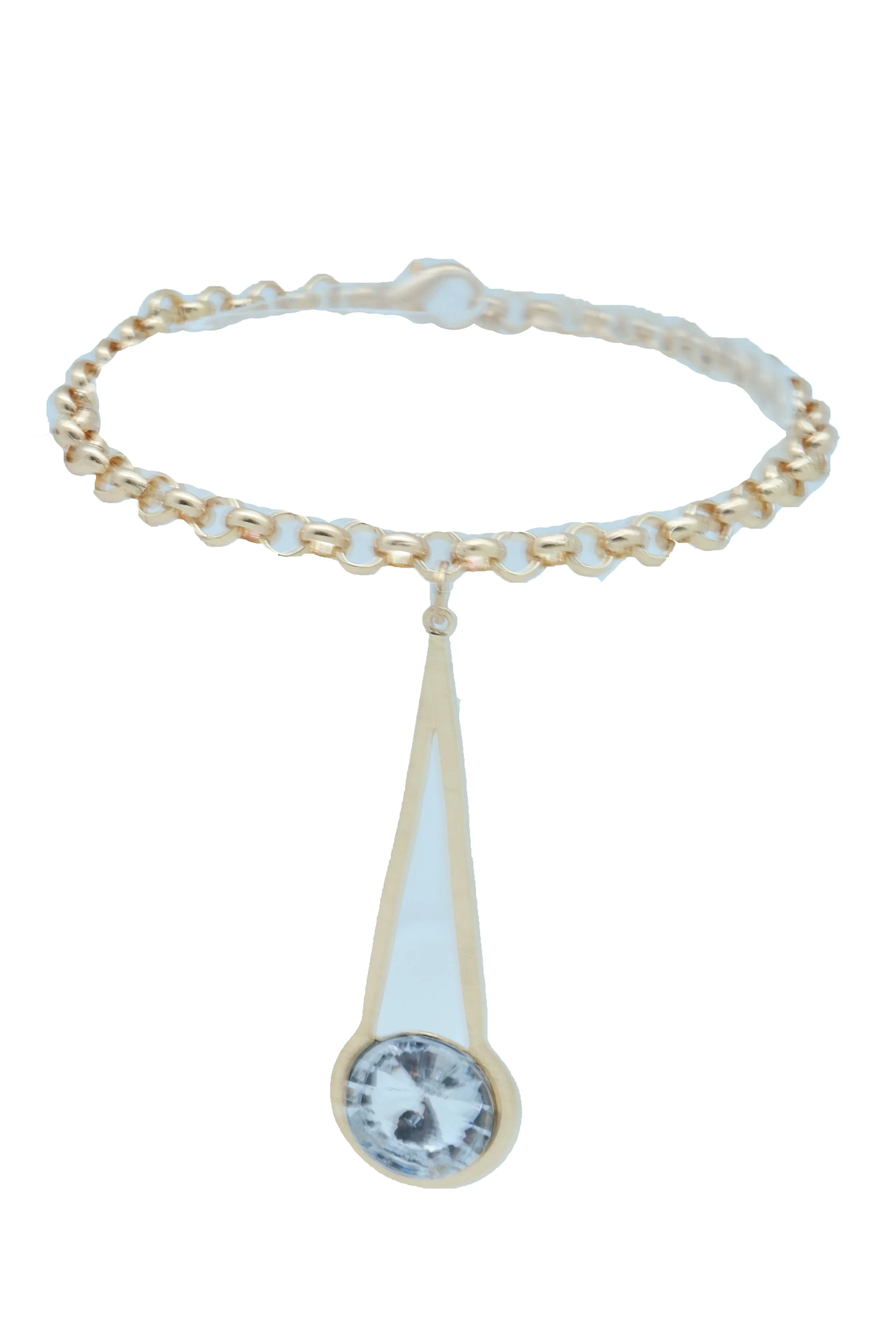 Women Gold Metal Western Boot Chain Bracelet Anklet Shoe Fancy Drop Bling Charm Adjustable One Size