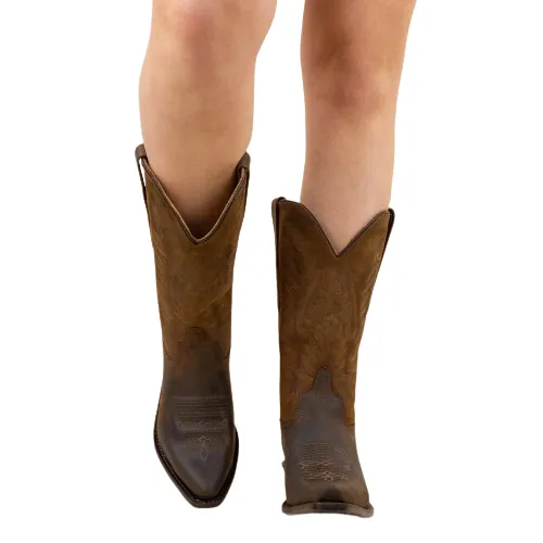 Women's Cowboy Country Western Boots Handmade Brown Leather LF1511E