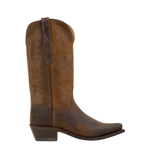 Women's Cowboy Country Western Boots Handmade Brown Leather LF1511E