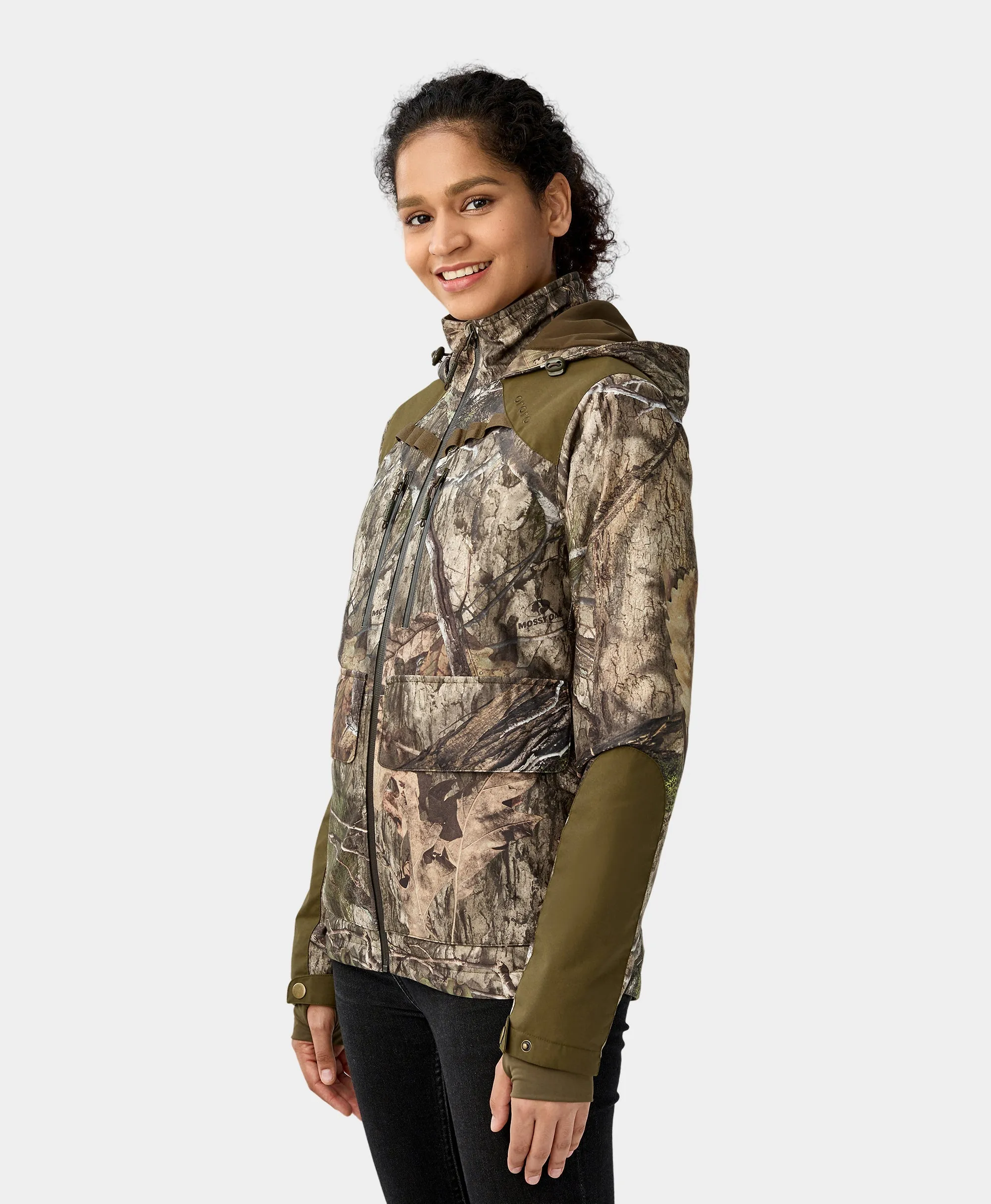 Women's Heated Hunting Jacket - Camouflage, Mossy Oak® Country DNA