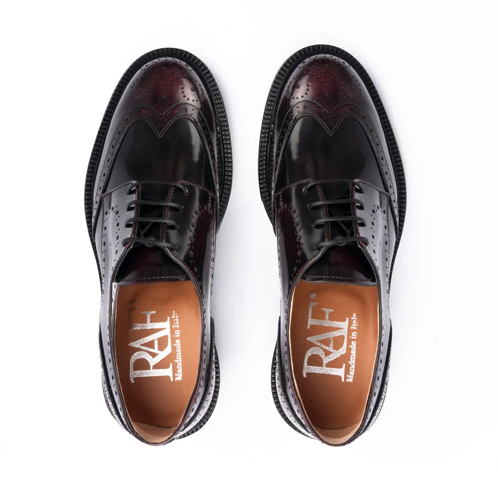 Women's Leather Lace-Up Shoes Bordeaux